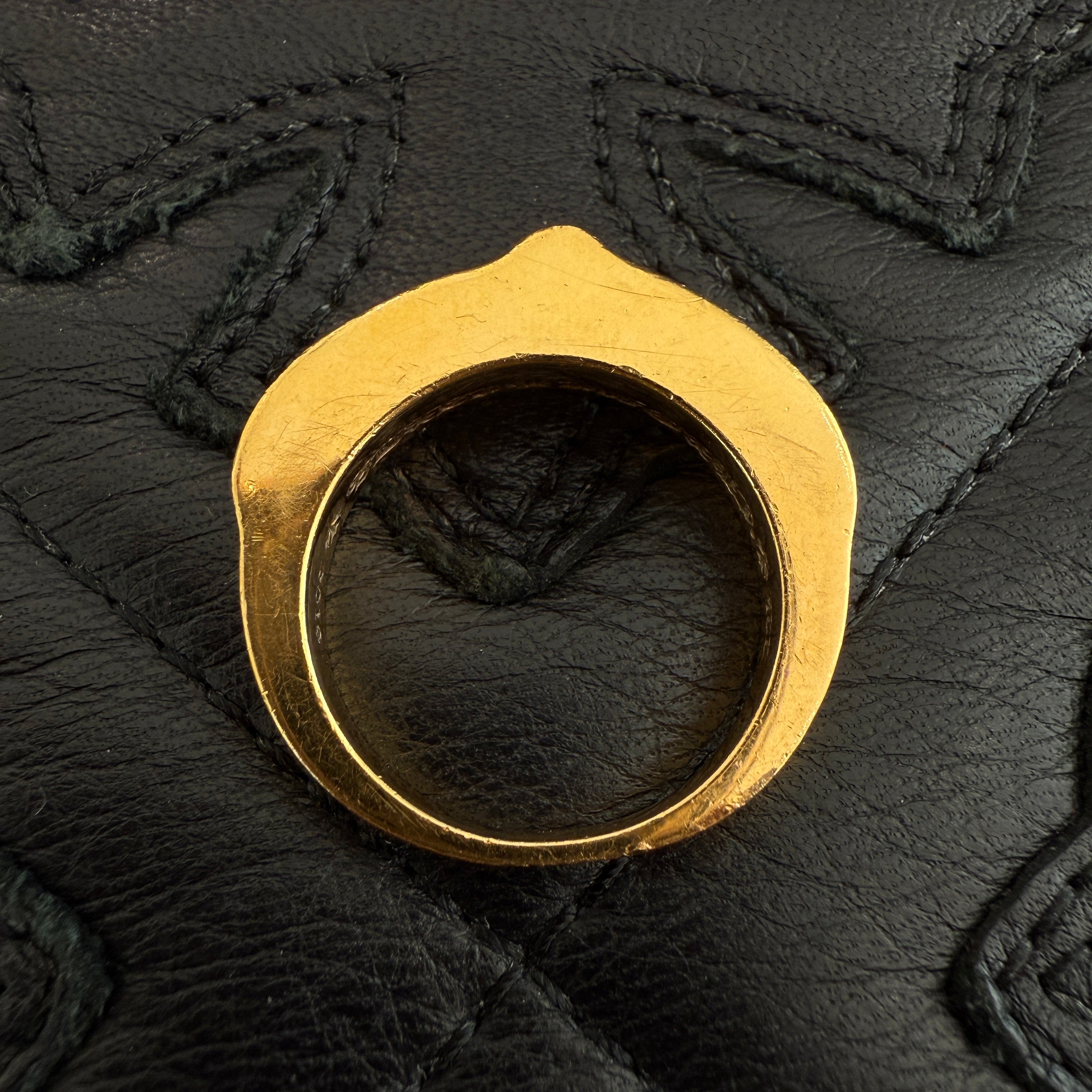 CHROME HEARTS 22K Half Classic Keeper Ring Size 19号 クロムハーツ 22K ハーフ クラッシックキーパーリング サイズ19号