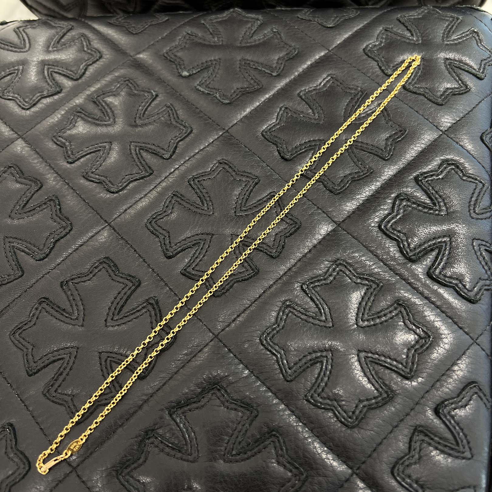 CHROME HEARTS 22K Roll Chain Necklace Size 20 Inch クロムハーツ 22K ロールチェーン ネックレス サイズ20インチ