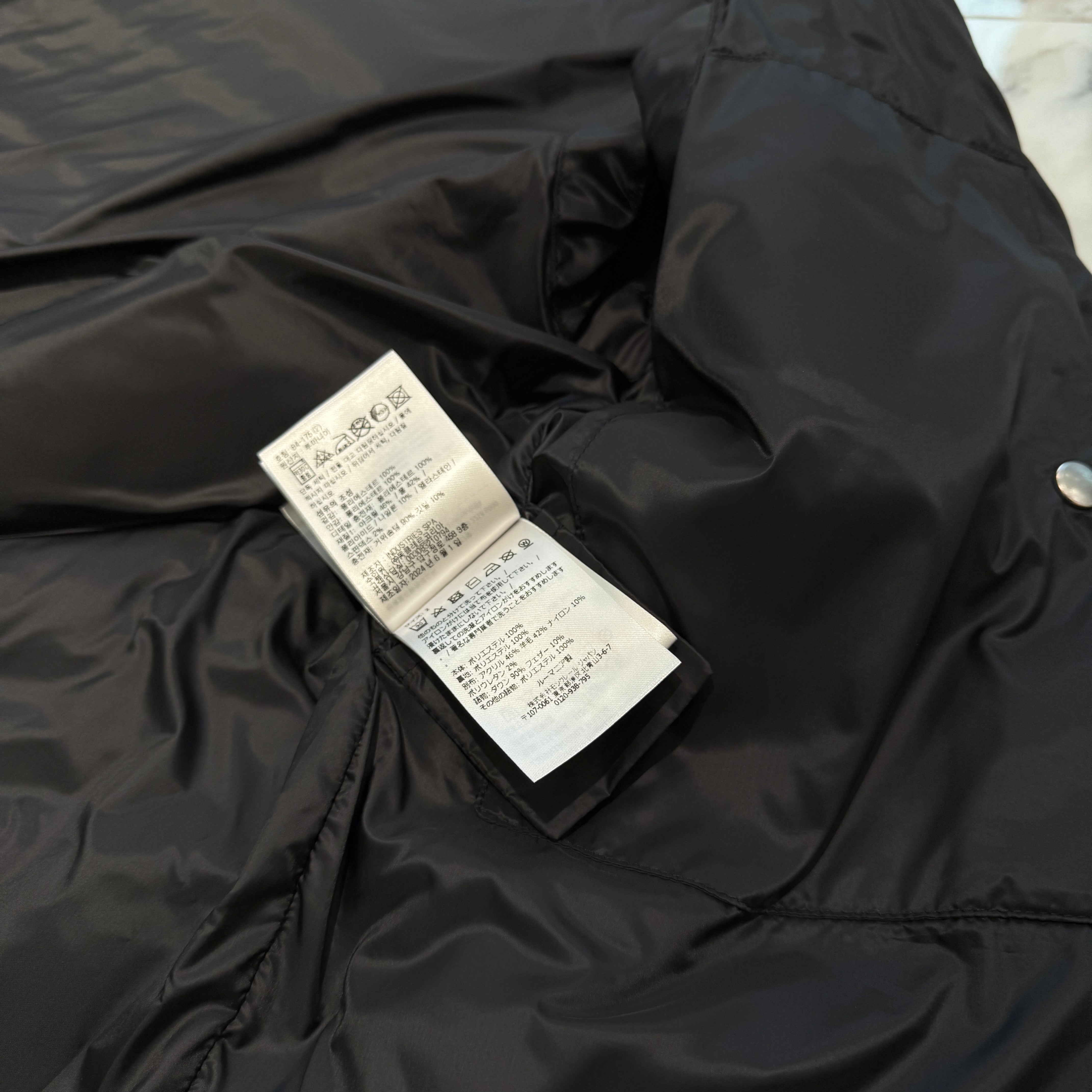 MONCLER × Rick Owens 2024AW MEGAPENTA Flight Down Vest J209N1A00003 M4424 Size 2 モンクレール×リックオウェンス メガペンタ フライト ダウンベスト サイズ2