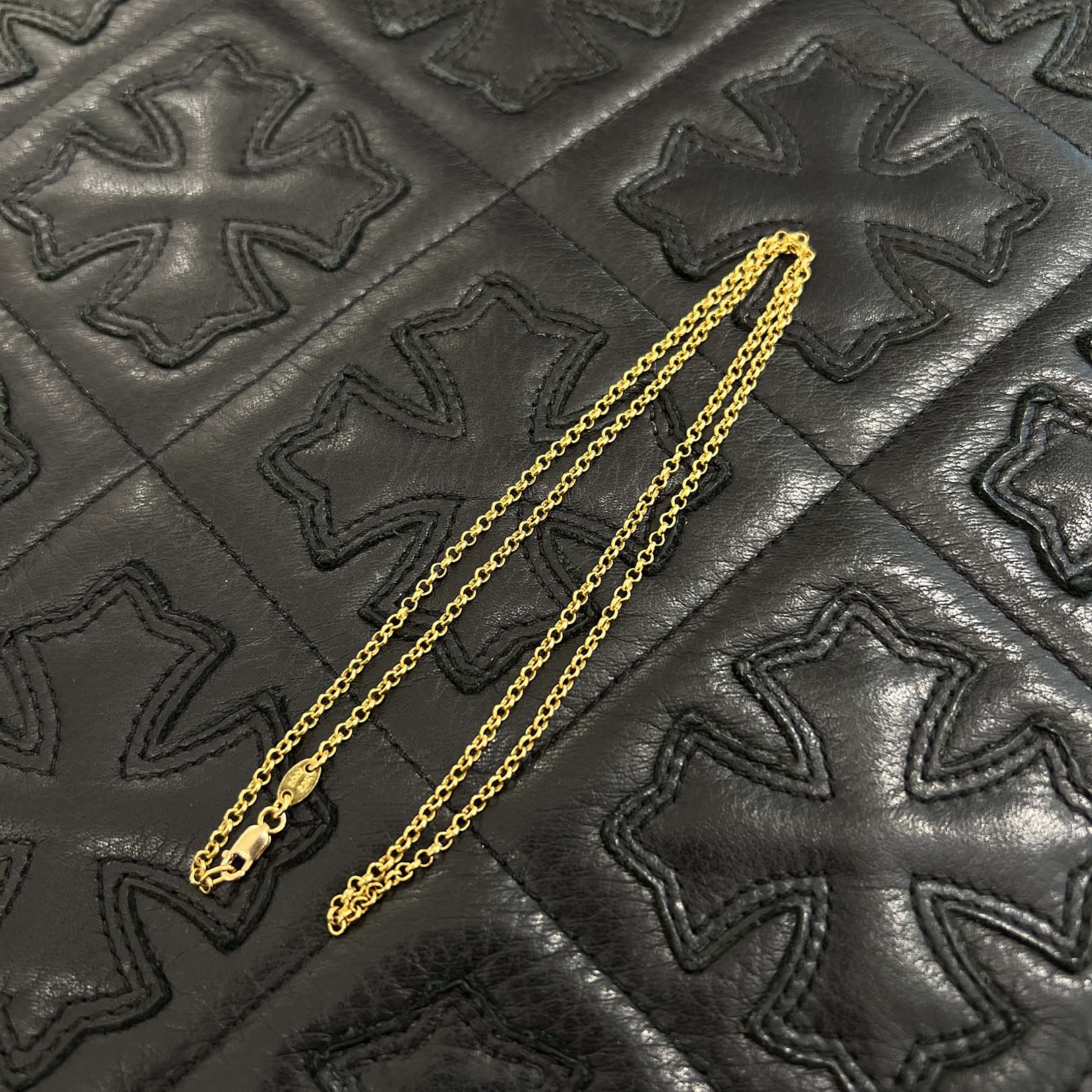 CHROME HEARTS 22K Roll Chain Necklace Size 20 Inch クロムハーツ 22K ロールチェーン ネックレス サイズ20インチ