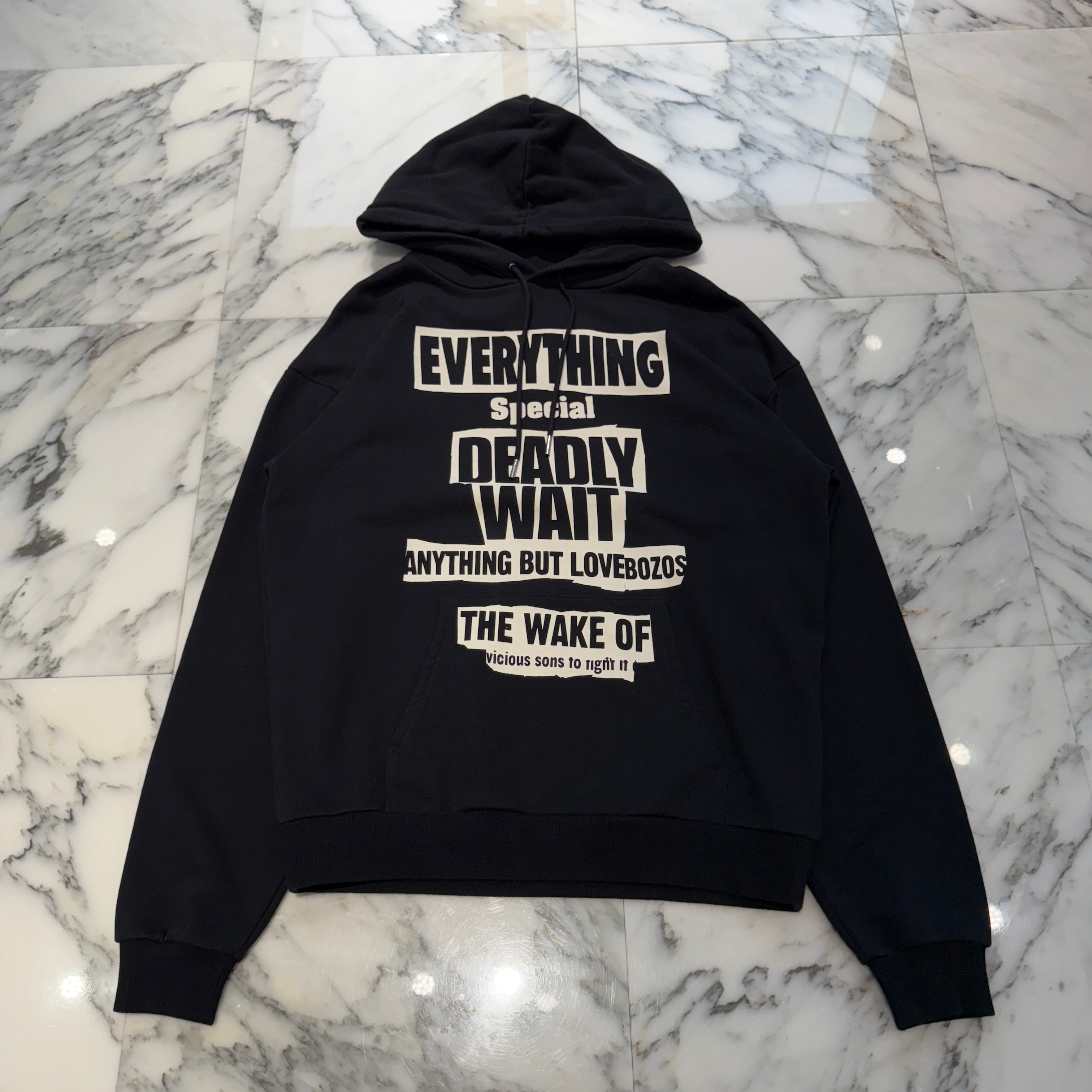 CELINE 2023AW Message Print Pullover Hoodie 2Y99D670Q Size S セリーヌ メッセージプリント プルオーバーフーディ サイズS