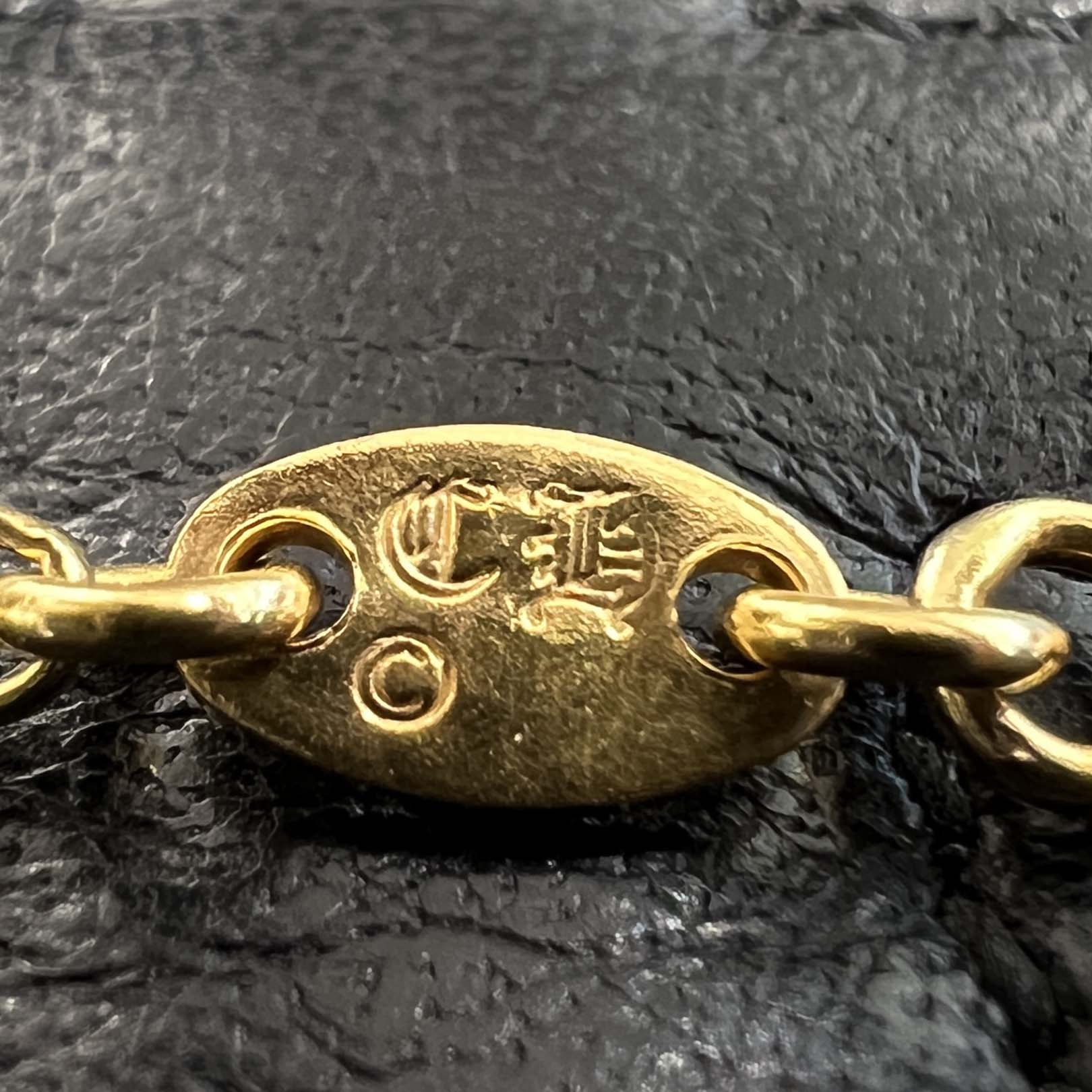 CHROME HEARTS 22K Roll Chain Necklace Size 20 Inch クロムハーツ 22K ロールチェーン ネックレス サイズ20インチ