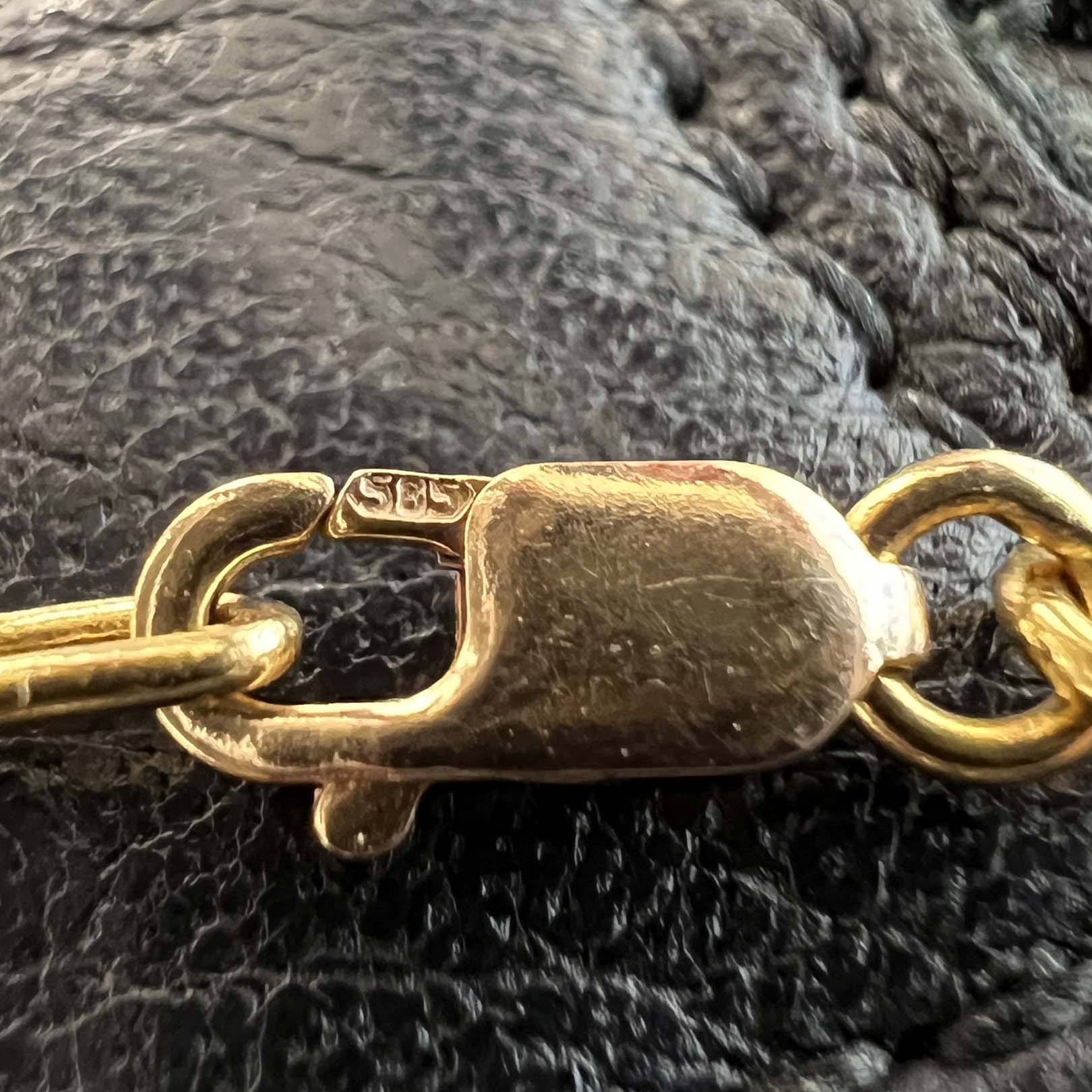 CHROME HEARTS 22K Roll Chain Necklace Size 20 Inch クロムハーツ 22K ロールチェーン ネックレス サイズ20インチ