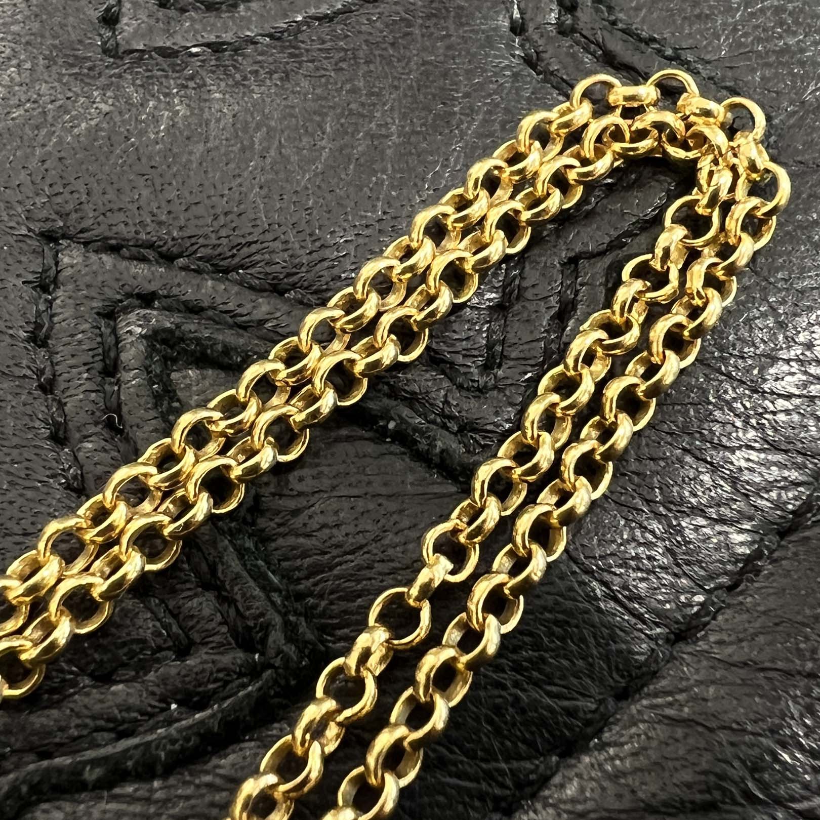 CHROME HEARTS 22K Roll Chain Necklace Size 20 Inch クロムハーツ