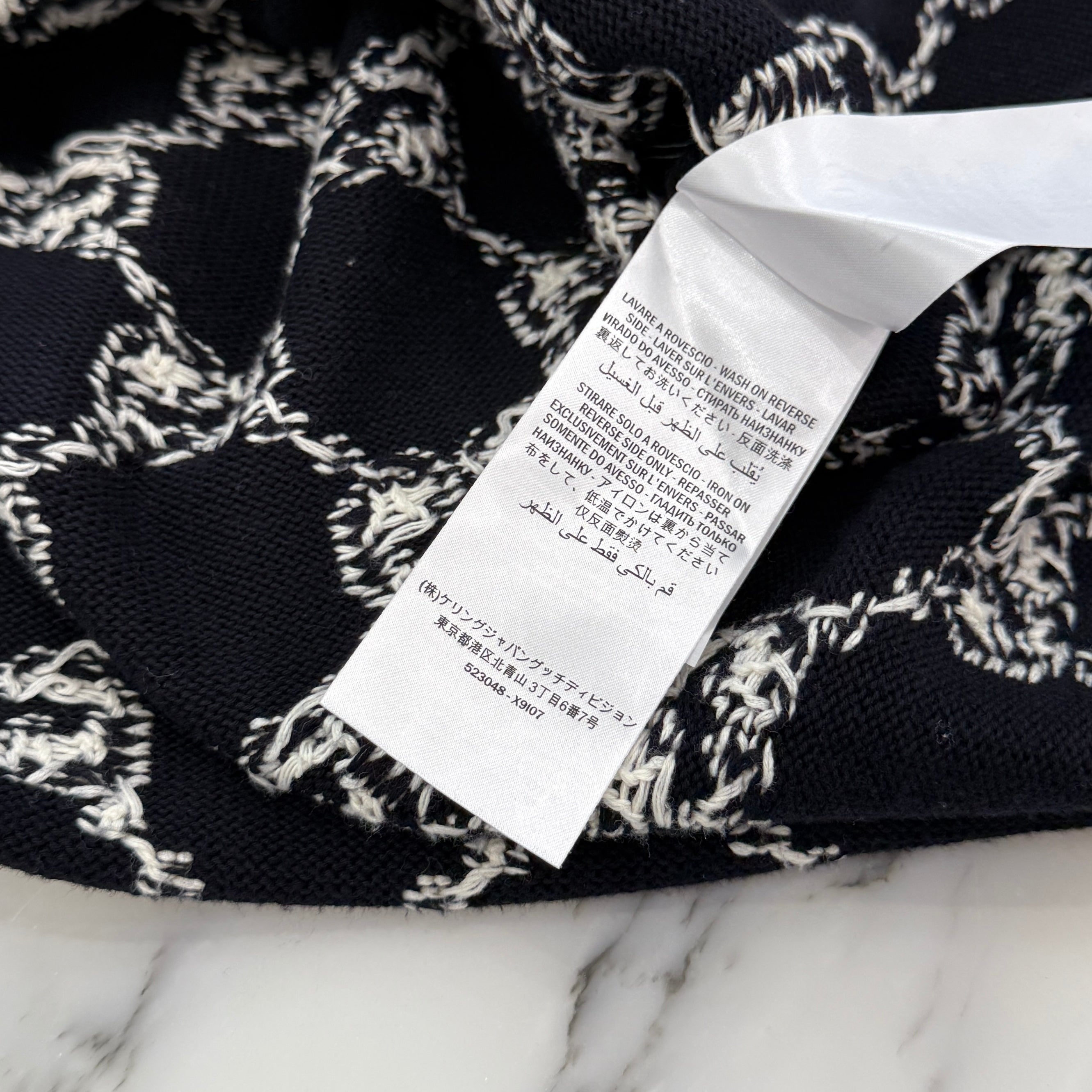 GUCCI 2019AW GG Cotton Jacquard Striped Knit Cardigan 523048 X9107 Size M グッチ GG コットンジャカード ストライプ ニットカーディガン サイズM