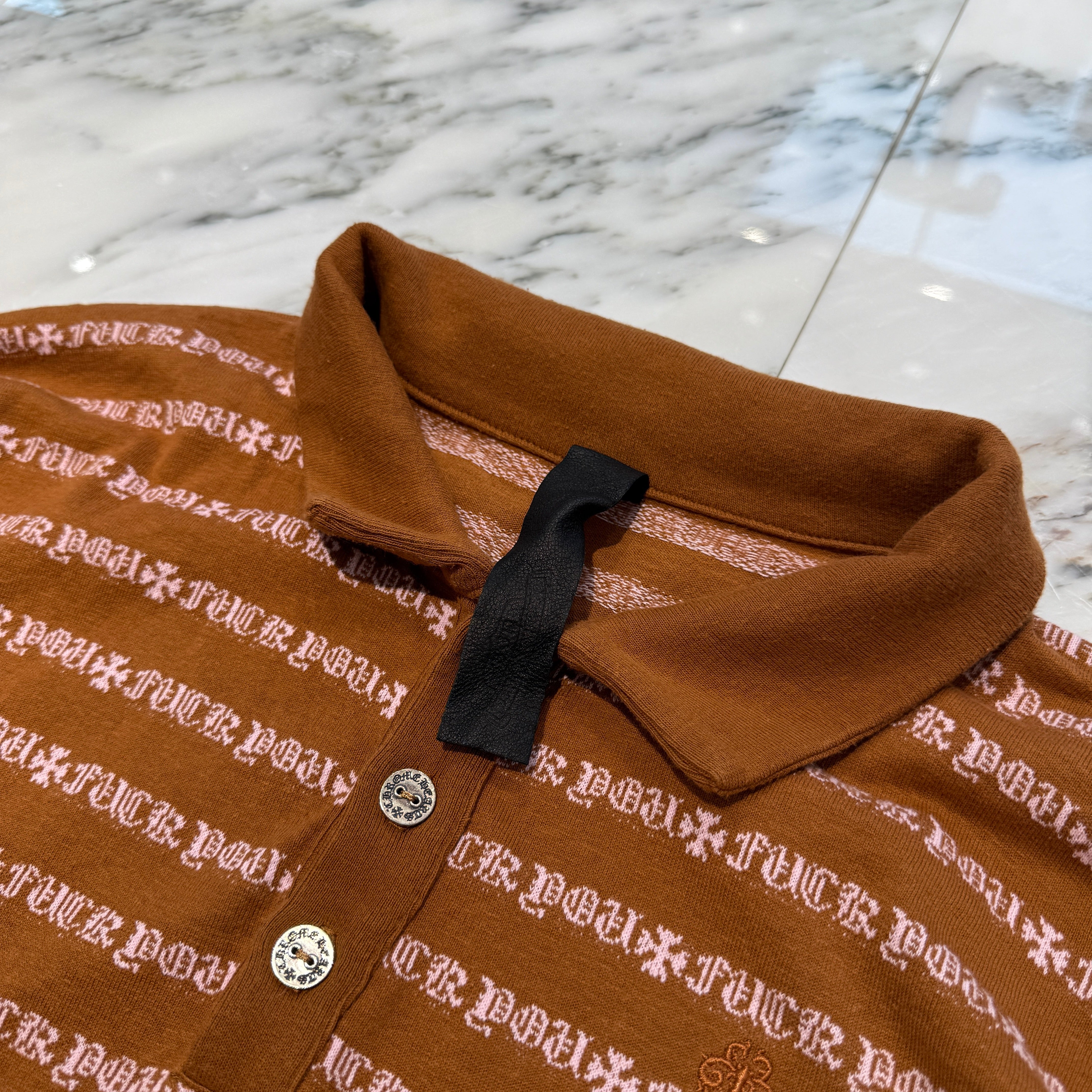 CHROME HEARTS Y NOT Vine Dagger Embroidery Polo Shirt Size L クロムハーツ ワイノット ヴァインダガー刺繍 ポロシャツ サイズL