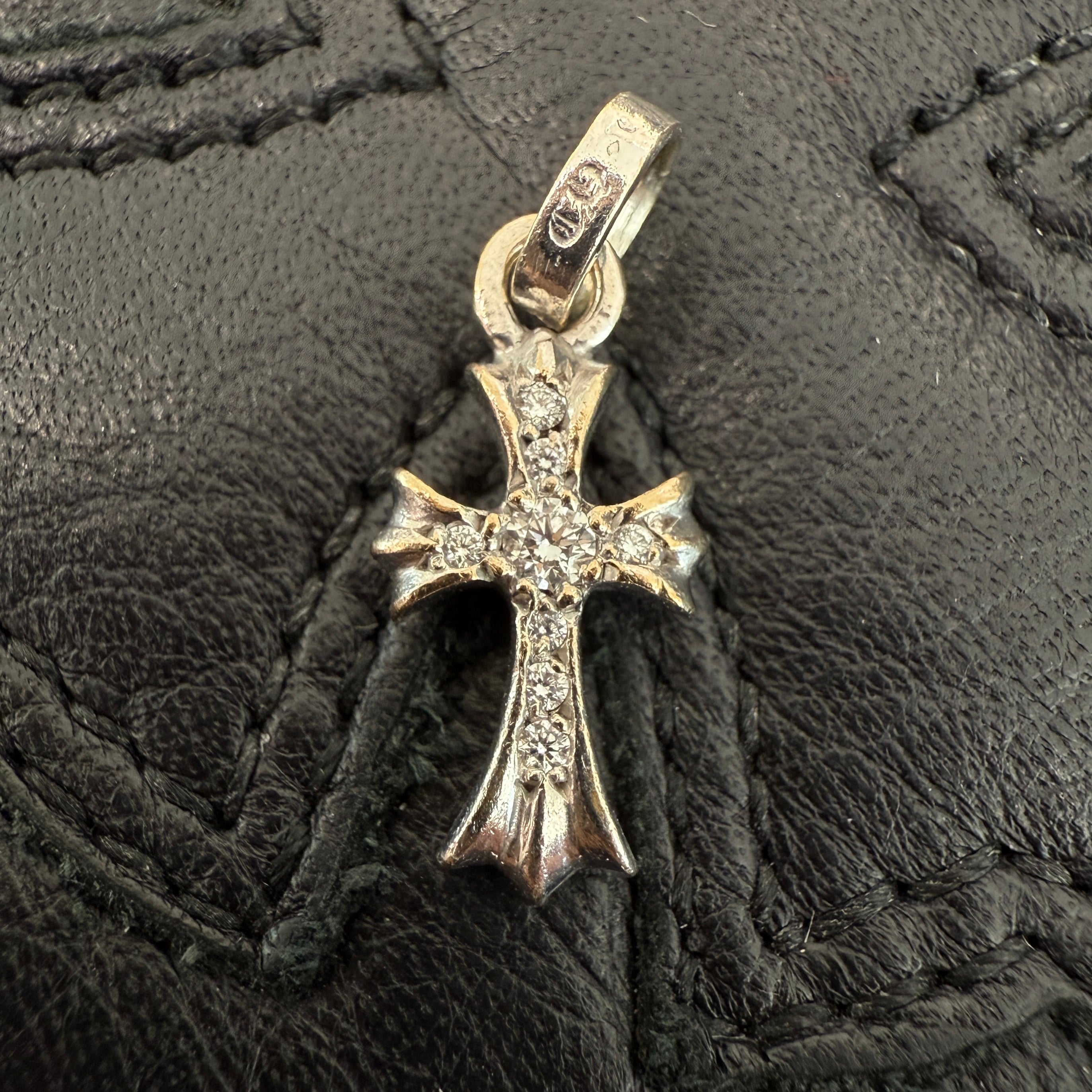 CHROME HEARTS 18K WG Baby Fat Charm Pave Diamond クロムハーツ 18K ホワイトゴールド ベビーファット チャーム パヴェダイヤ