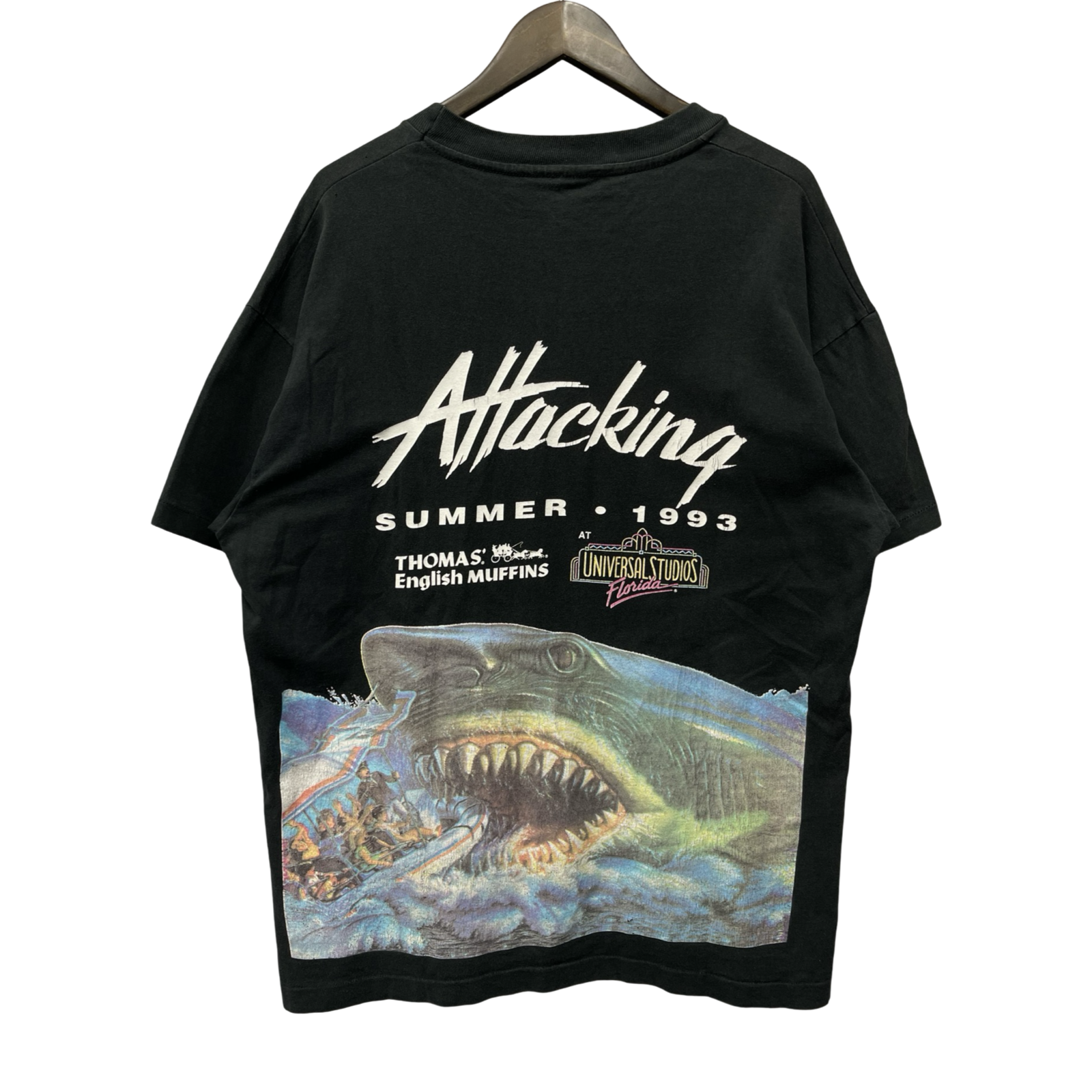 Vintage 90's JAWS "ATTACKING SUMMER 1993" S/S Tee Size XL