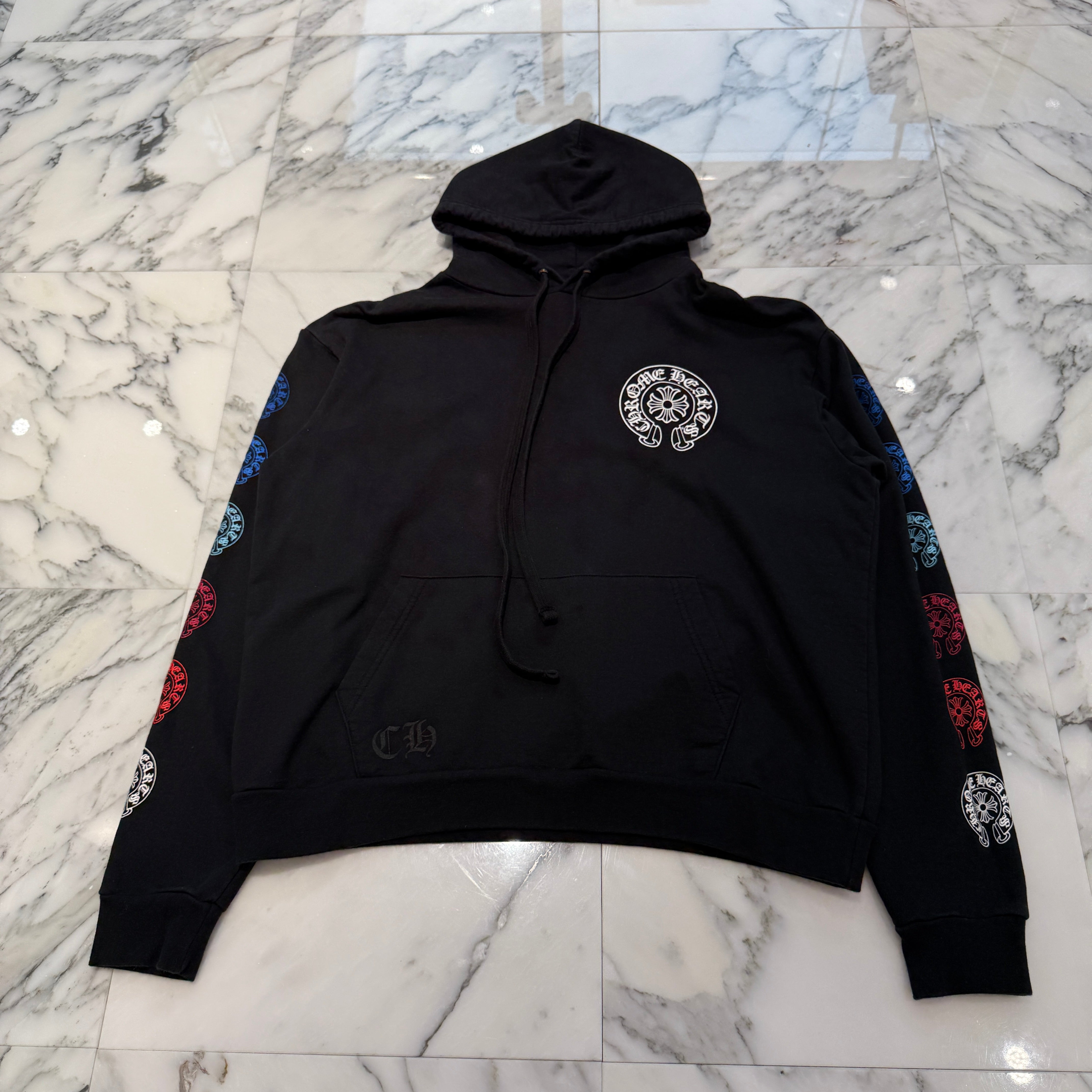 CHROME HEARTS Multi Color Horseshoe Pullover Hoodie Size S クロムハーツ マルチカラー ホースシュー プルオーバーフーディ サイズS