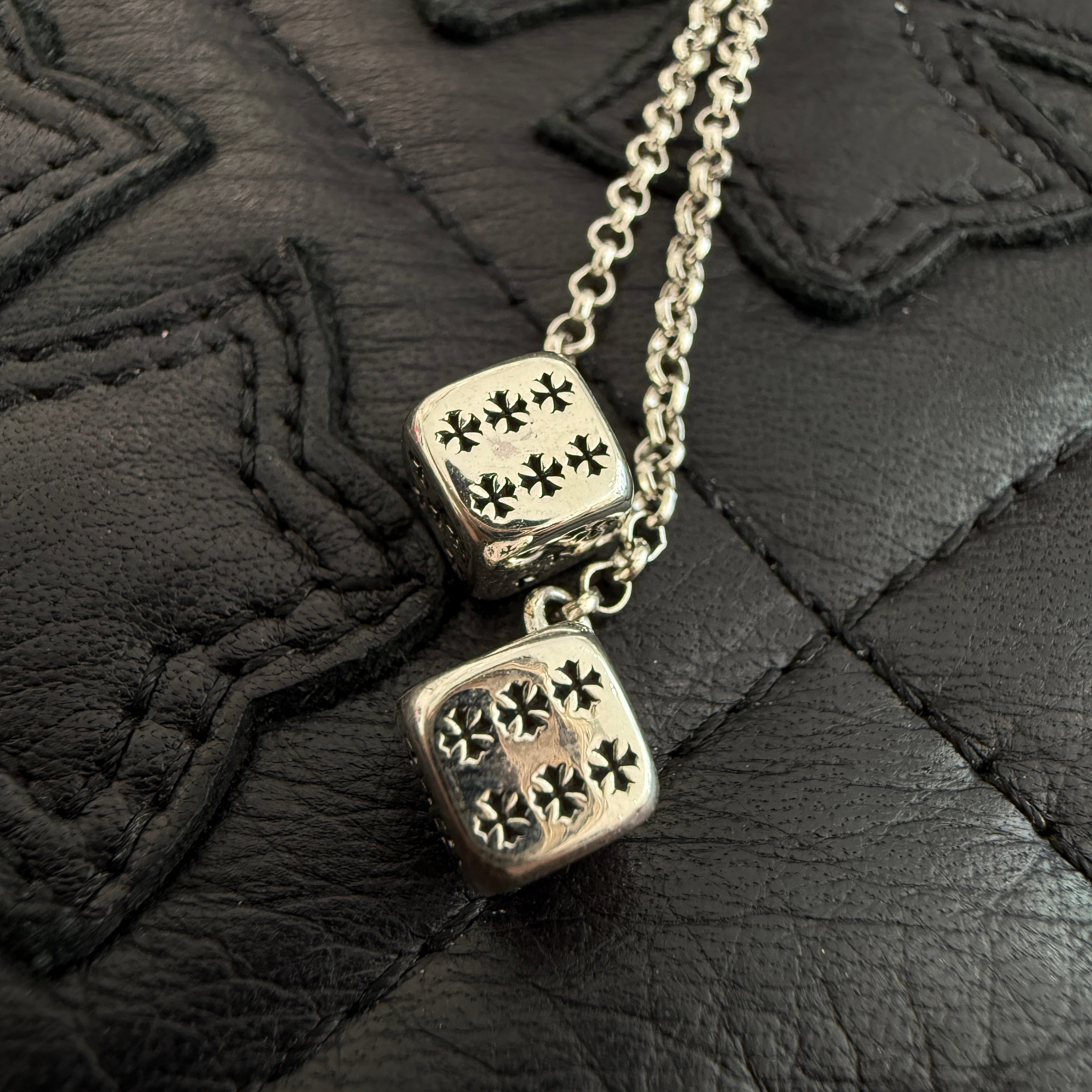 CHROME HEARTS CH Cross Double Dice Earrings クロムハーツ CHクロス ダブルダイス ピアス