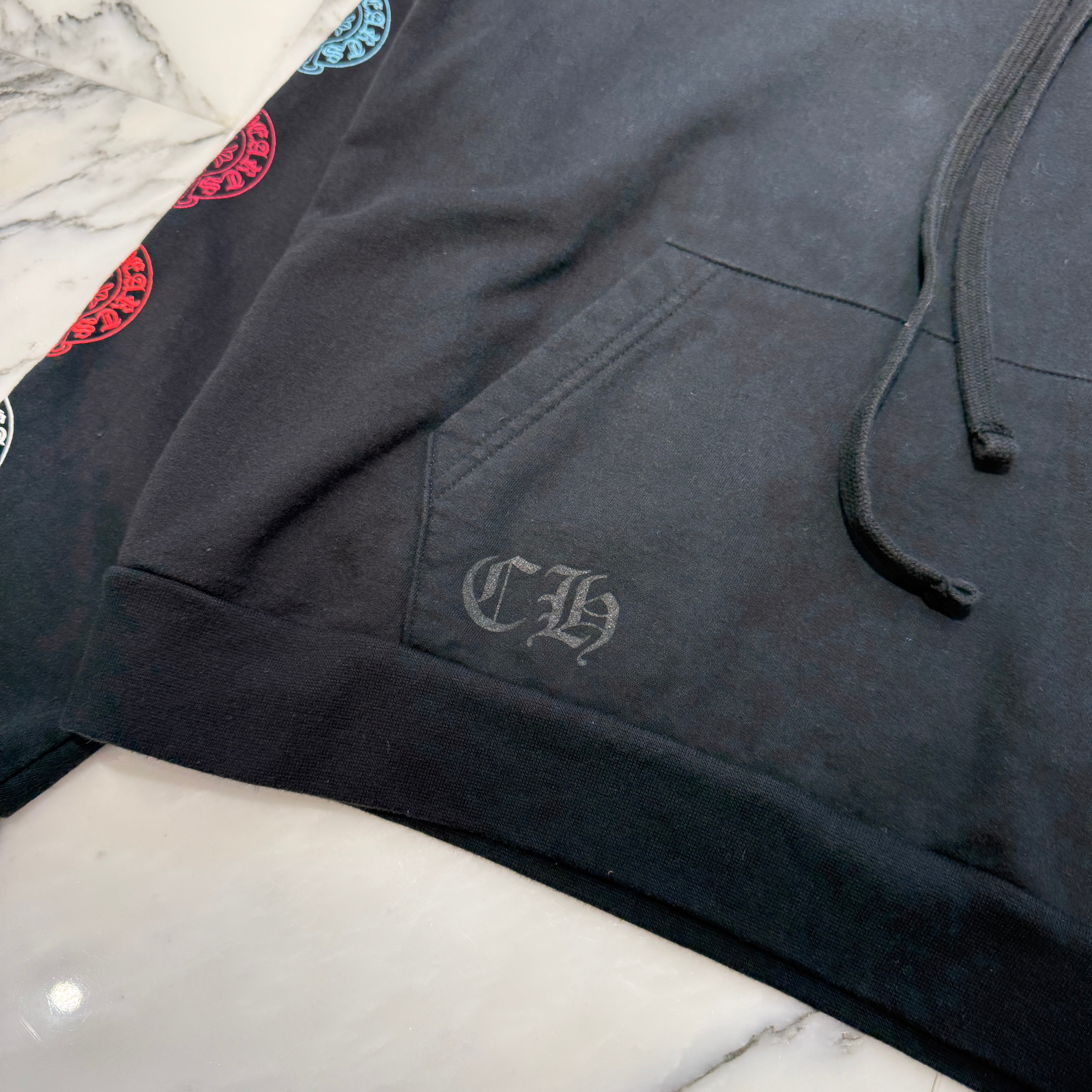 CHROME HEARTS Multi Color Horseshoe Pullover Hoodie Size S クロムハーツ マルチカラー ホースシュー プルオーバーフーディ サイズS