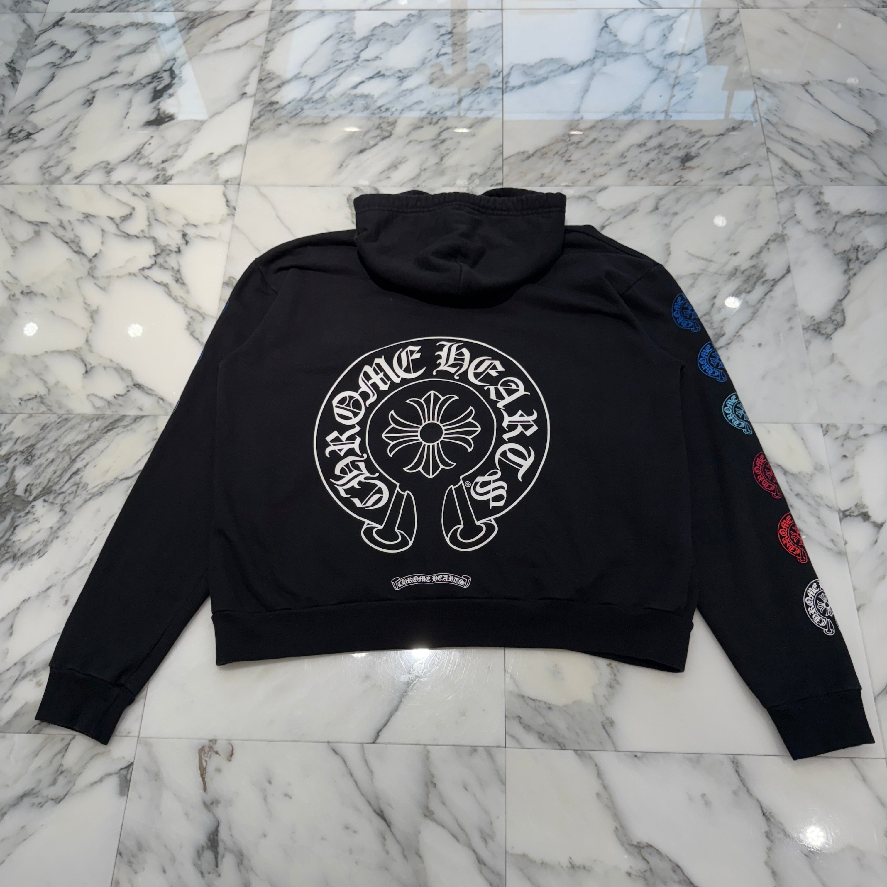 CHROME HEARTS Multi Color Horseshoe Pullover Hoodie Size S クロムハーツ マルチカラー ホースシュー プルオーバーフーディ サイズS