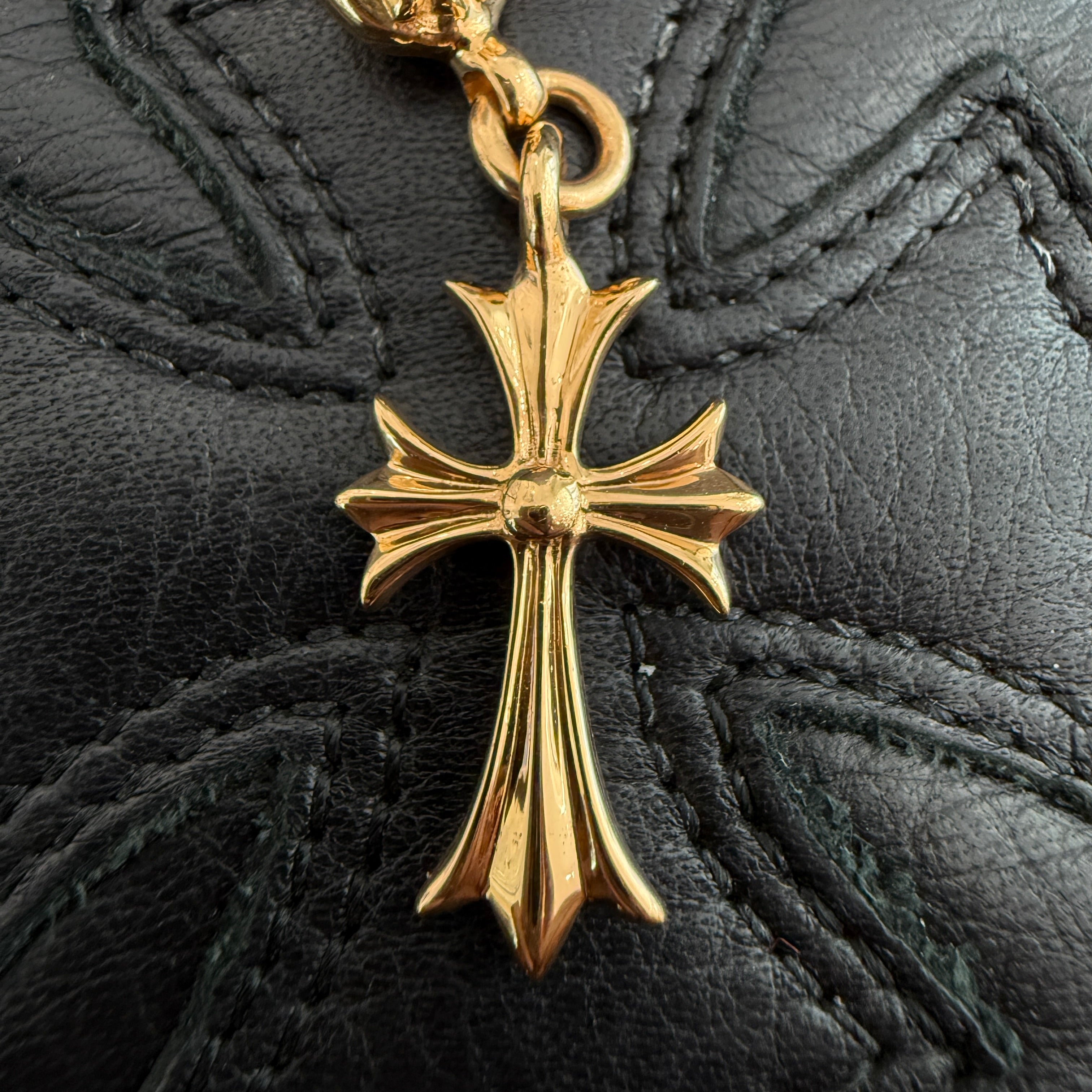 CHROME HEARTS 22K 1 Ball Tiny Cross Charm Neckless Top クロムハーツ 1ボール タイニークロスチャーム ネックレストップ