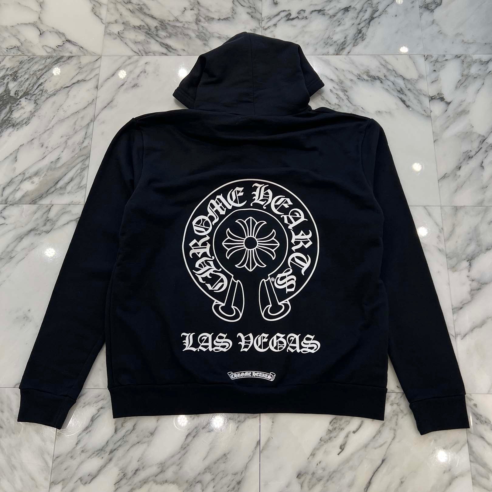 CHROME HEARTS クロムハーツ ラスベガス限定 フーディー CHROME HEARTS Las Vegas Limited Horseshoe Zip Up Hoodie Size S