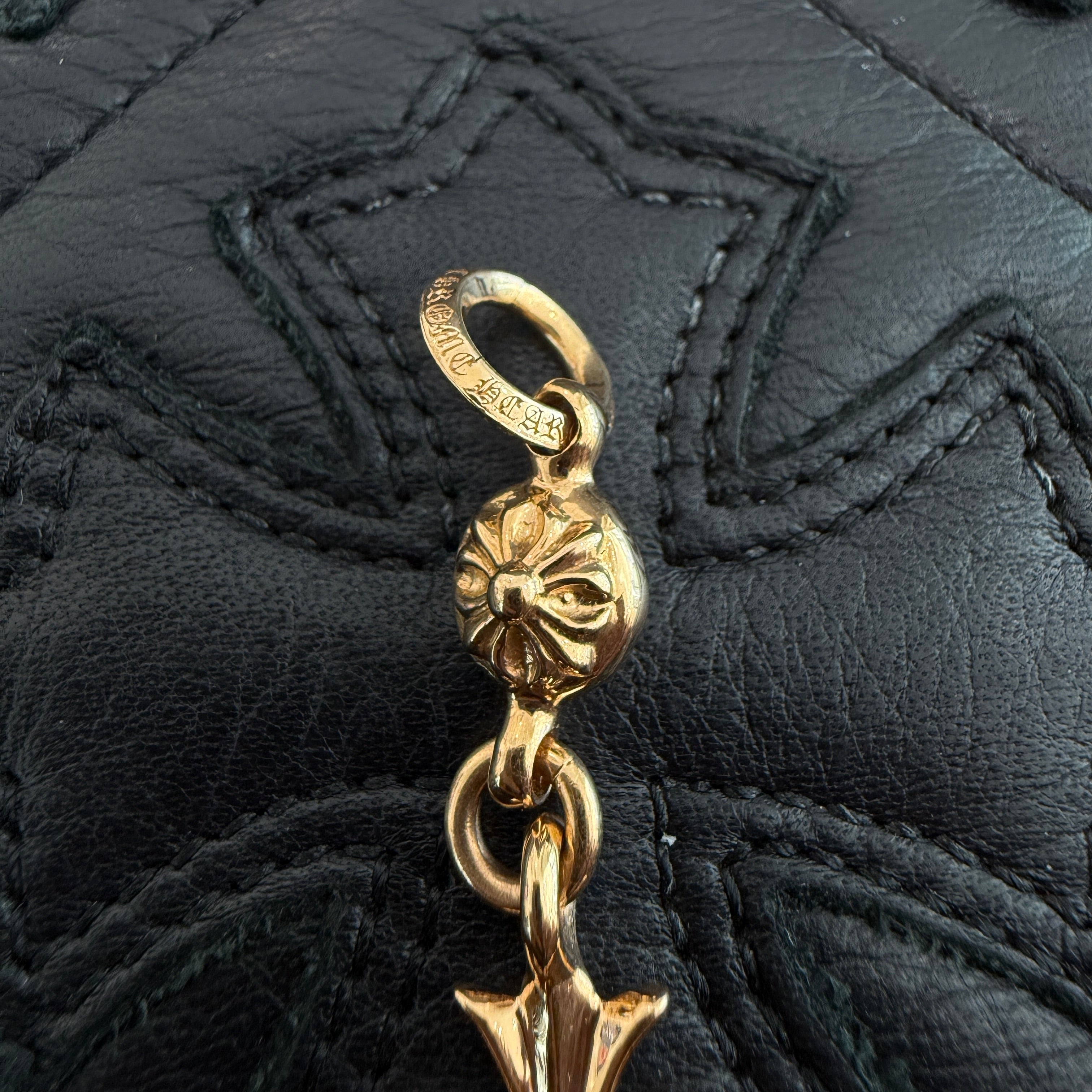 CHROME HEARTS 22K 1 Ball Tiny Cross Charm Neckless Top クロムハーツ 1ボール タイニークロスチャーム ネックレストップ