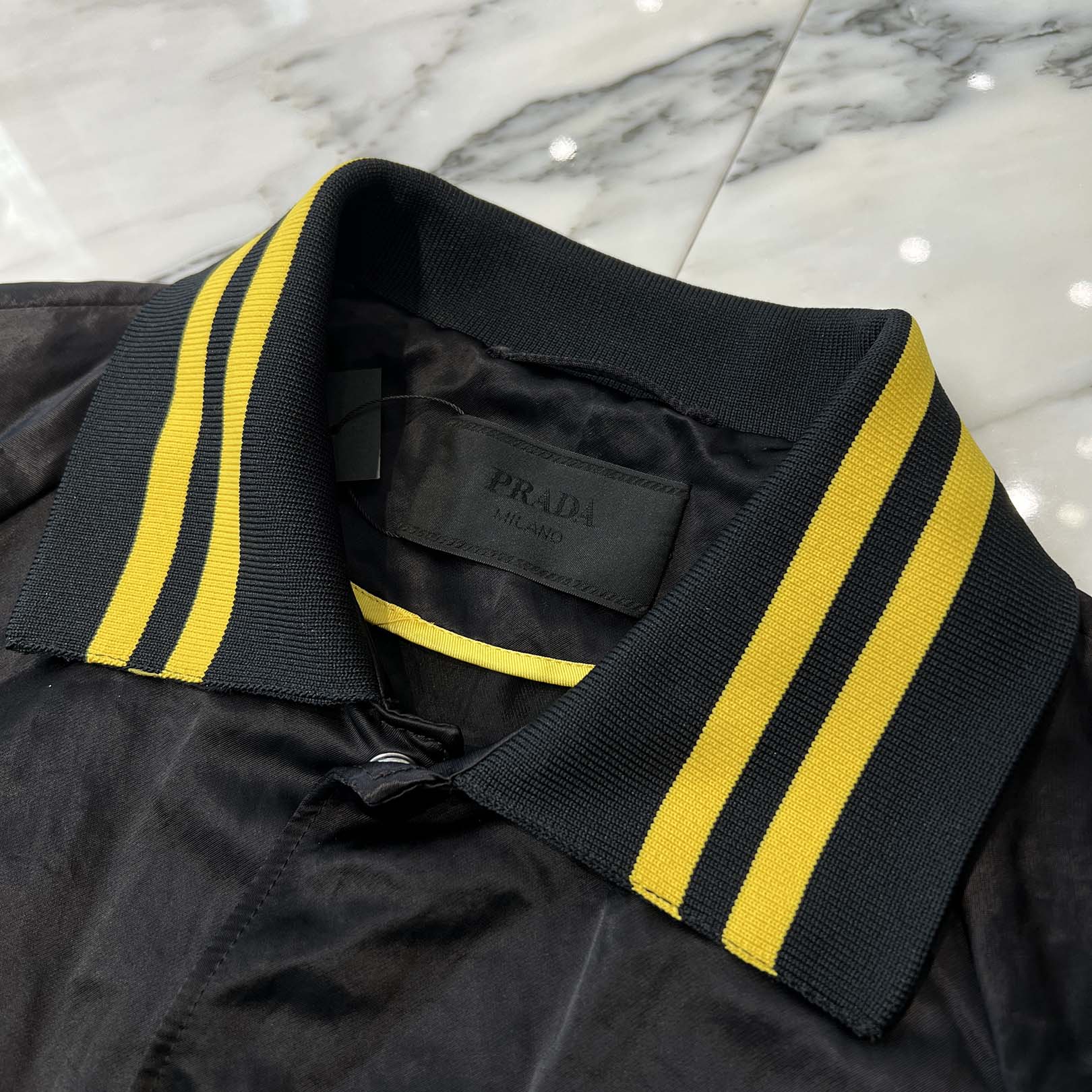 PRADA 2024AW Triangle Logo Nylon Stadium Jacket SGC743 S000 154Q Size 50 プラダ トライアングルロゴ ナイロン スタジアムジャケット サイズ50