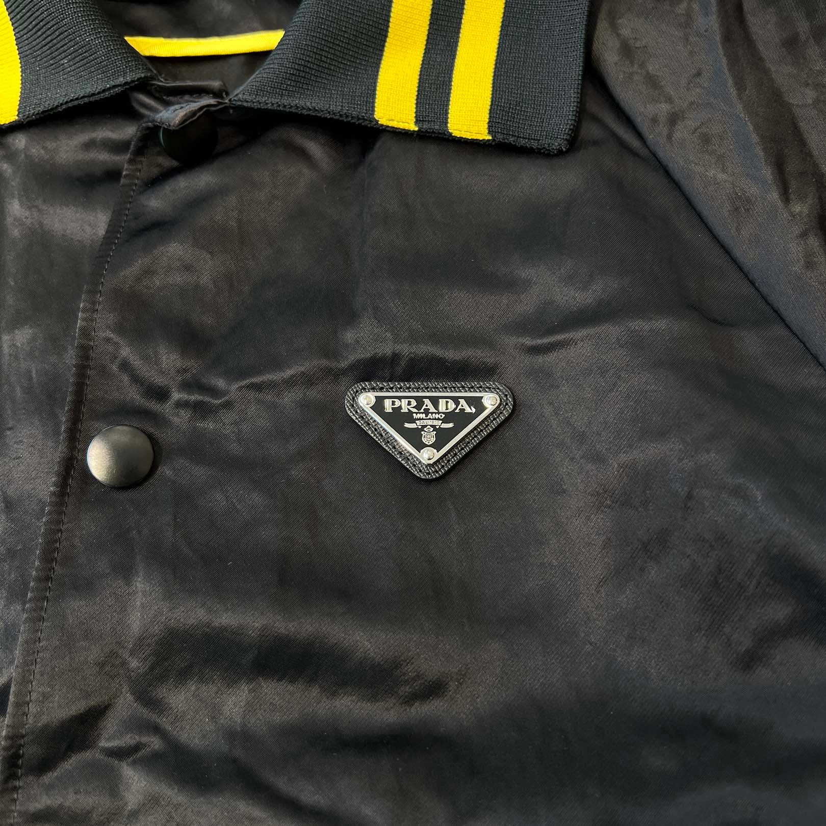 PRADA 2024AW Triangle Logo Nylon Stadium Jacket SGC743 S000 154Q Size 50 プラダ トライアングルロゴ ナイロン スタジアムジャケット サイズ50