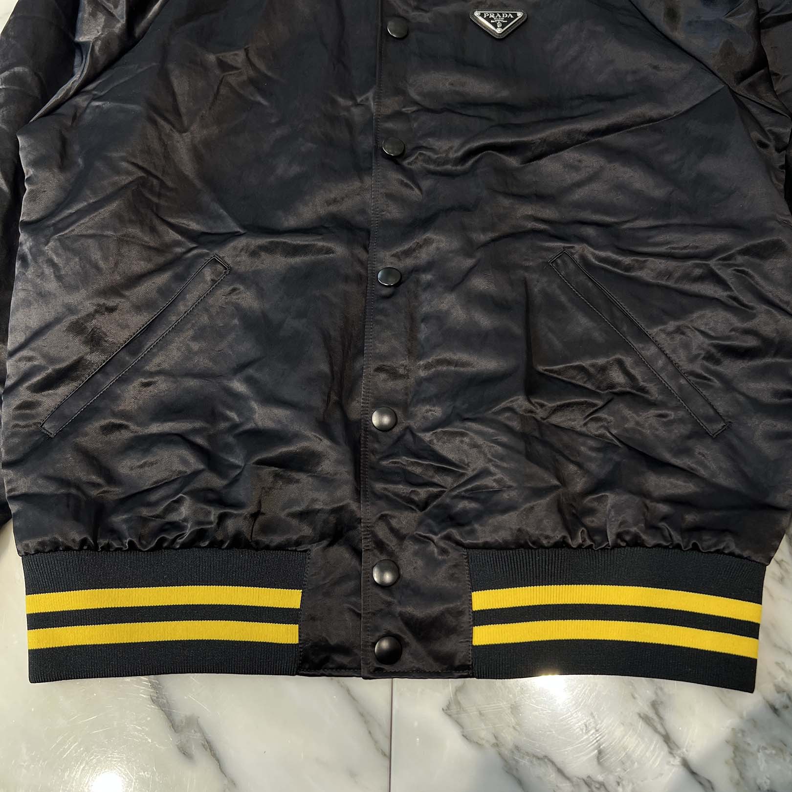 PRADA 2024AW Triangle Logo Nylon Stadium Jacket SGC743 S000 154Q Size 50 プラダ トライアングルロゴ ナイロン スタジアムジャケット サイズ50