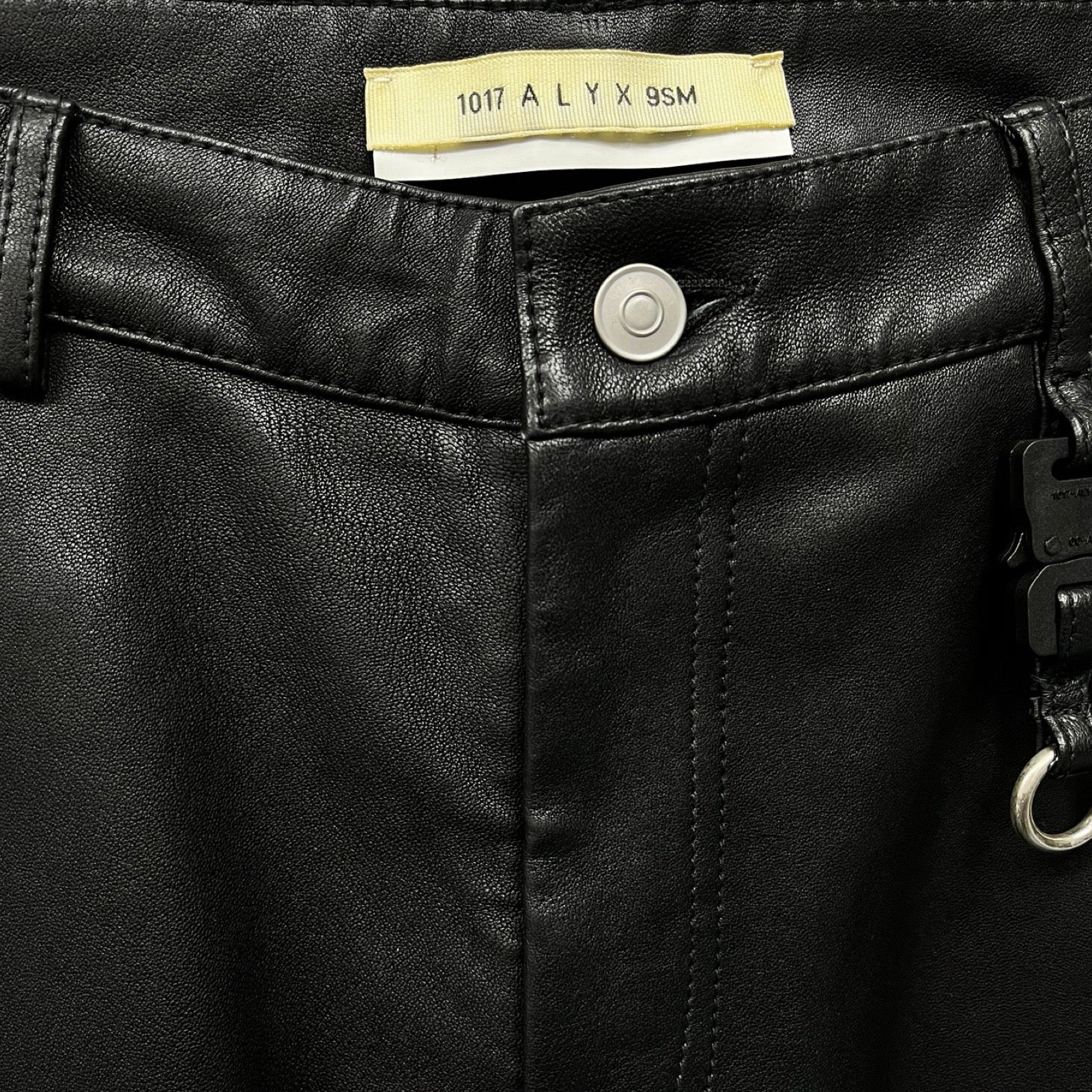 1017 ALYX 9SM 2019AW Leather Pants with Nylon Buckle Size 52