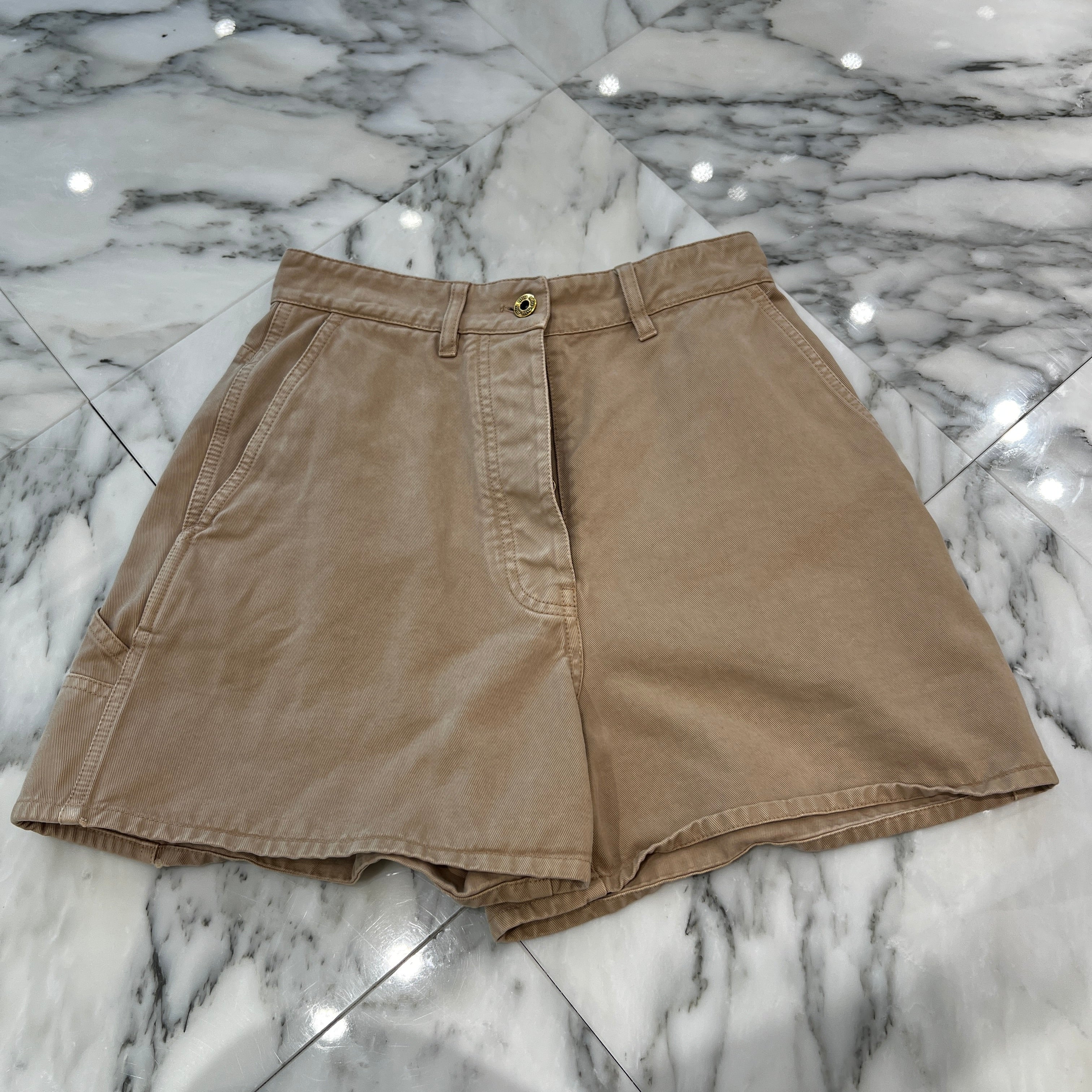 MIU MIU 2023SS Back Logo Embroidery Cotton Shorts MP1724 S000 1350 Size 36 ミュウミュウ バックロゴ 刺繍 コットン ショーツ サイズ36