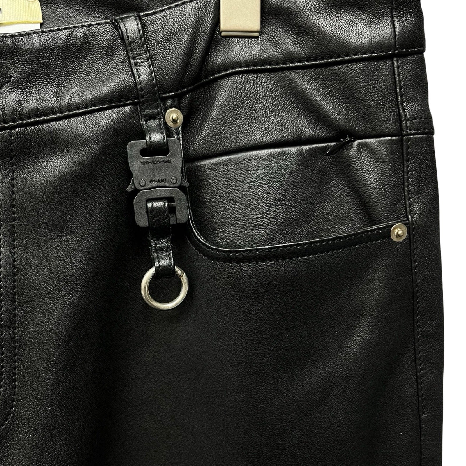 1017 ALYX 9SM 2019AW Leather Pants with Nylon Buckle Size 52