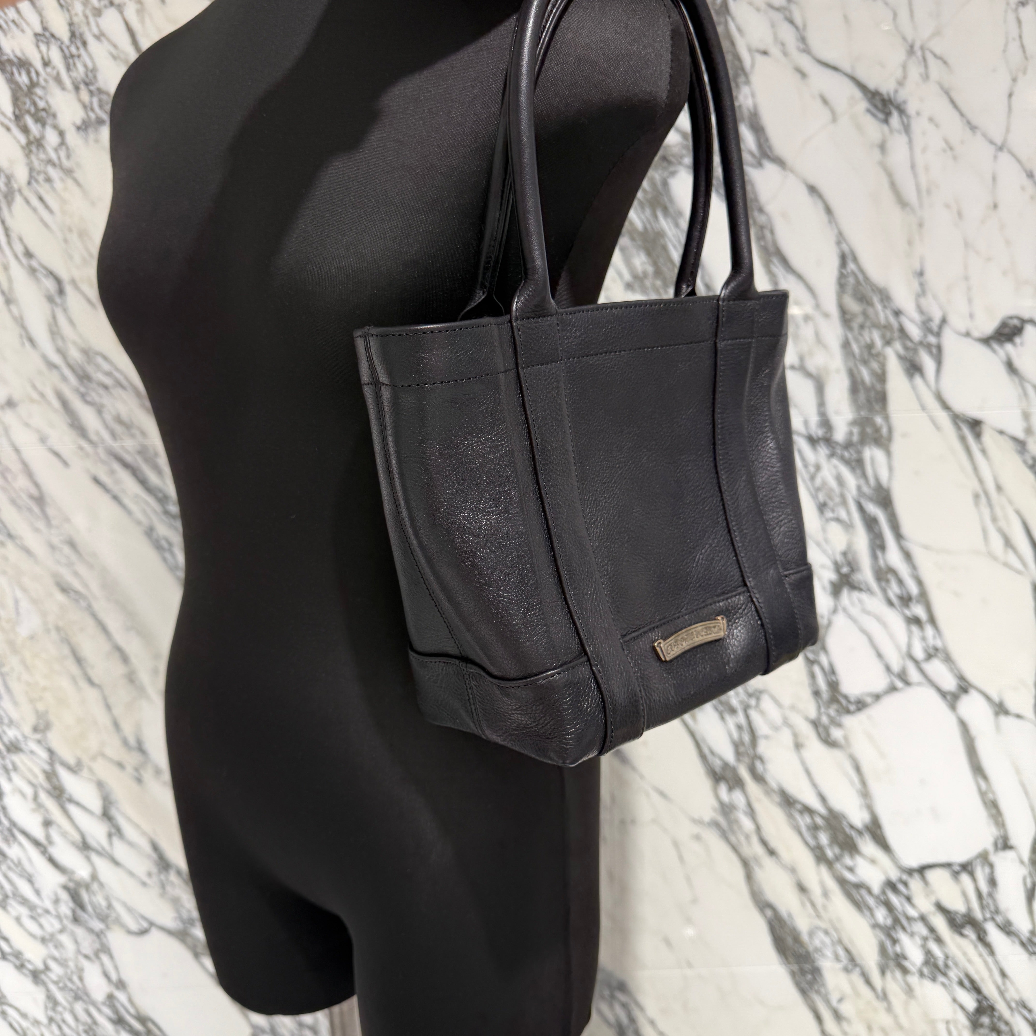 CHROME HEARTS Leather Tote Mini Bag クロムハーツ レザー トート ミニ バッグ