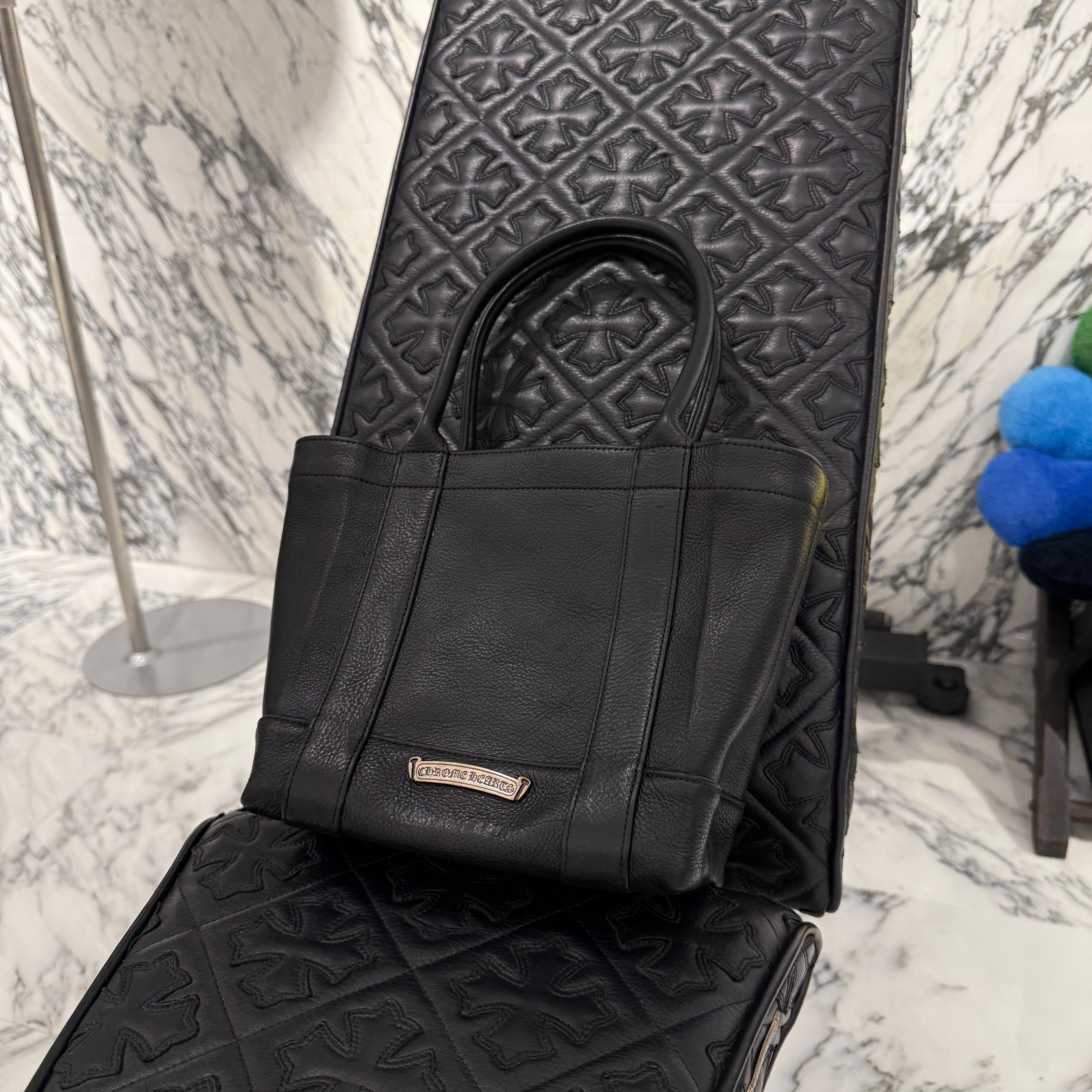 CHROME HEARTS Leather Tote Mini Bag クロムハーツ レザー トート ミニ バッグ