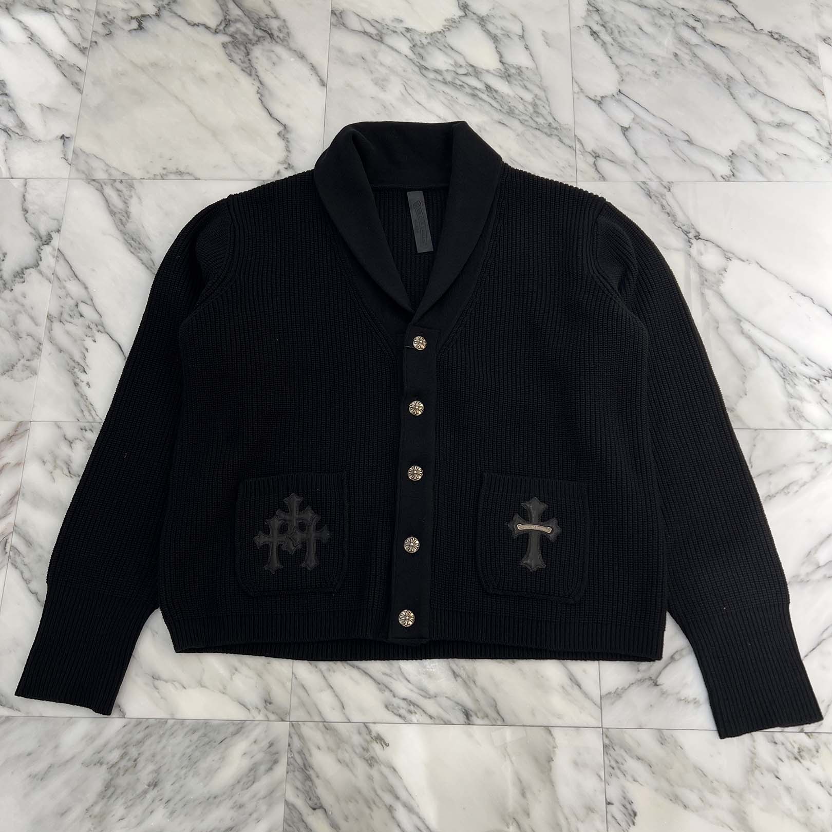 CHROME HEARTS BAIT & TACKLE Cashmere Knit Cardigan Size XXL クロムハーツ ワイノット ベイト アンド タックル カシミヤ ニットカーディガン サイズXXL