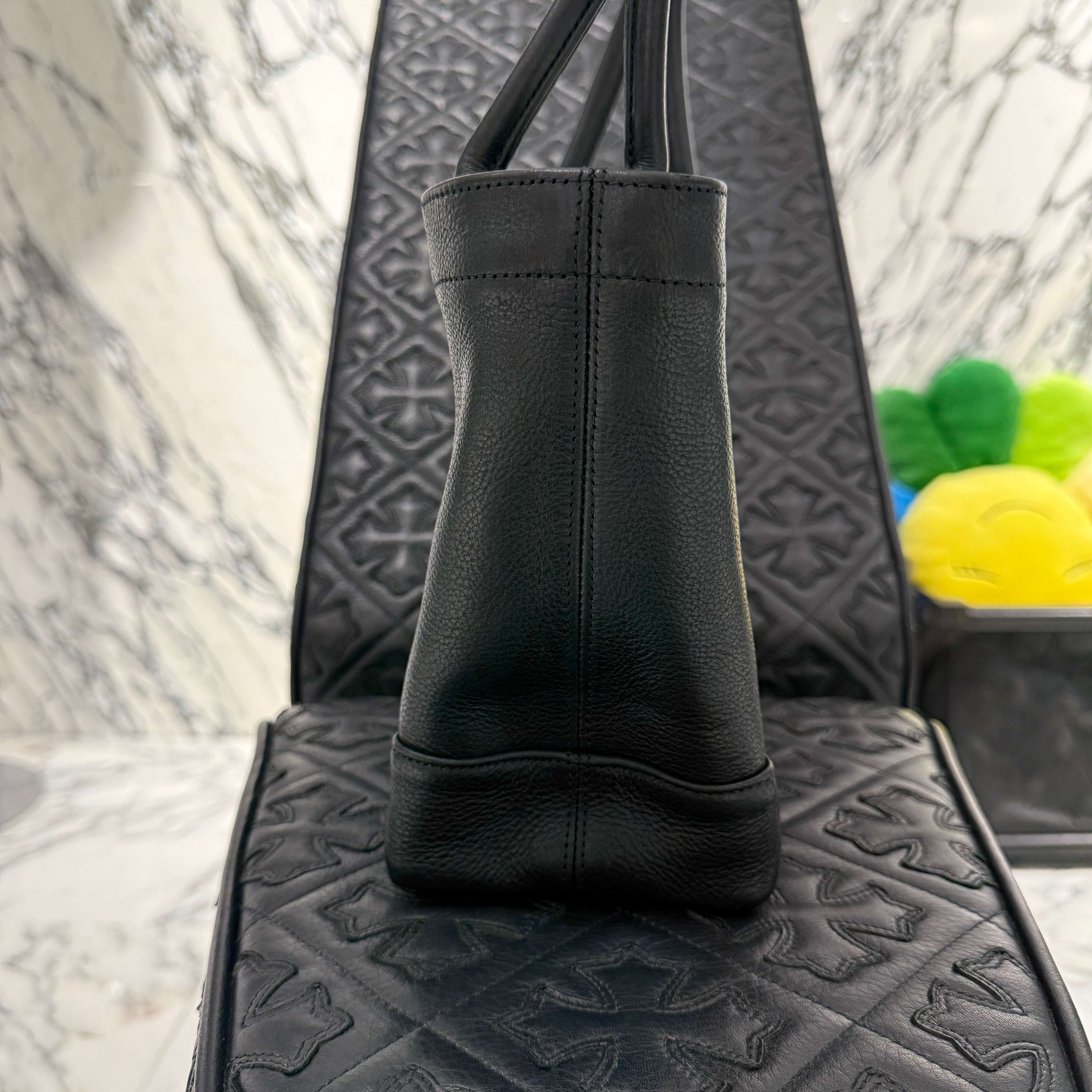 CHROME HEARTS Leather Tote Mini Bag クロムハーツ レザー トート ミニ バッグ