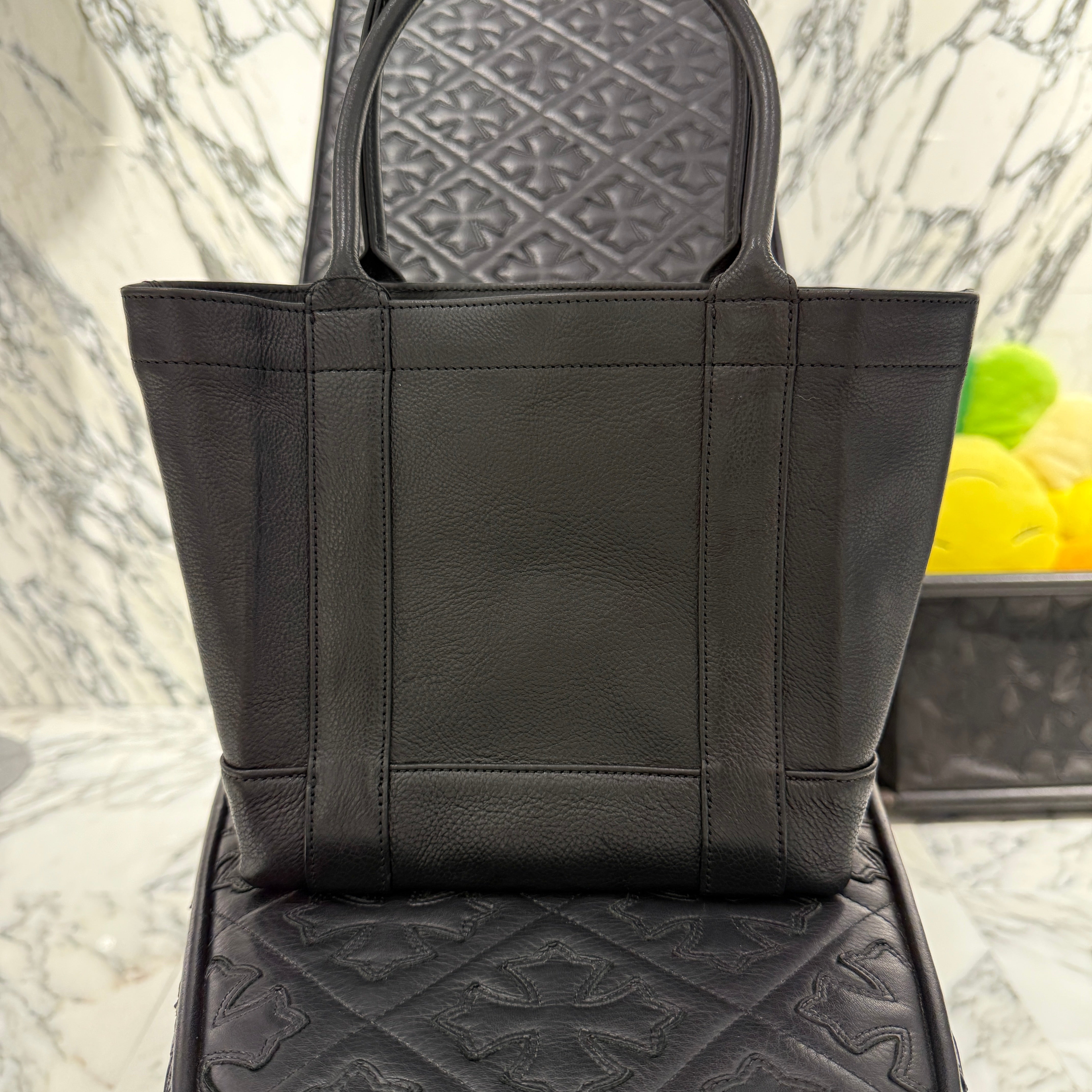 CHROME HEARTS Leather Tote Mini Bag クロムハーツ レザー トート ミニ バッグ