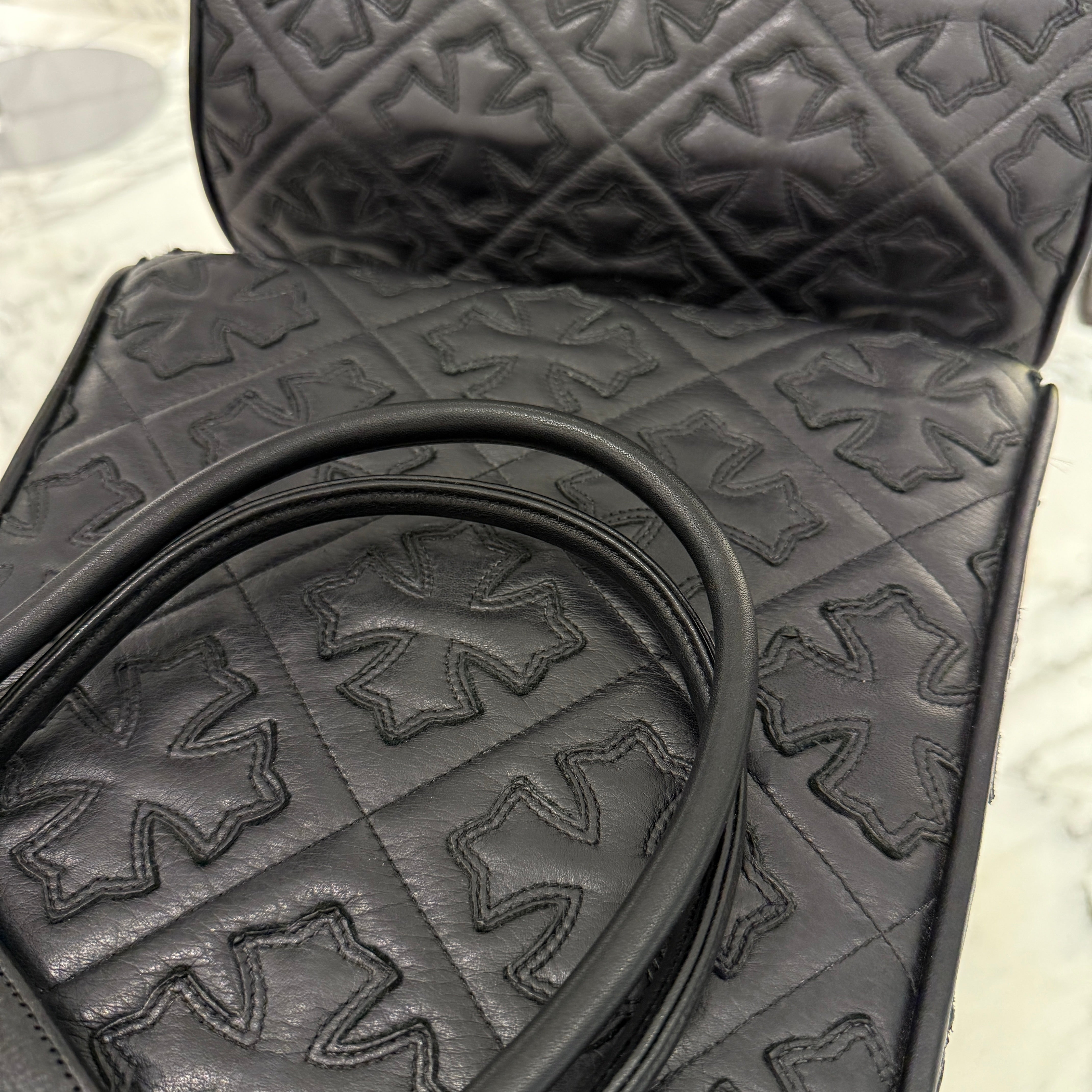 CHROME HEARTS Leather Tote Mini Bag クロムハーツ レザー トート ミニ バッグ