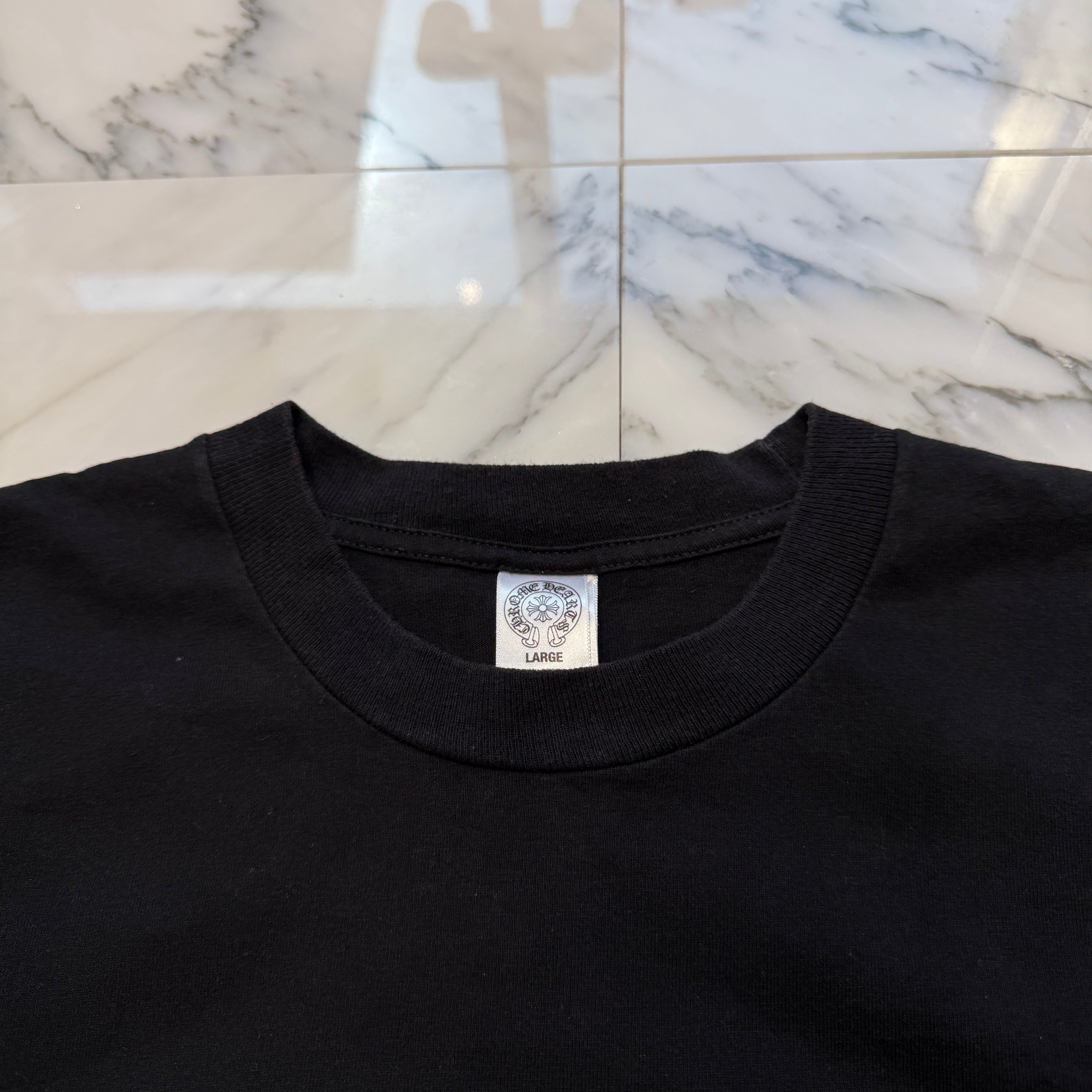 CHROME HEARTS Back Scroll Label Horseshoe Tee Size L クロムハーツ バックスクロールラベル ホースシュー Tシャツ サイズL