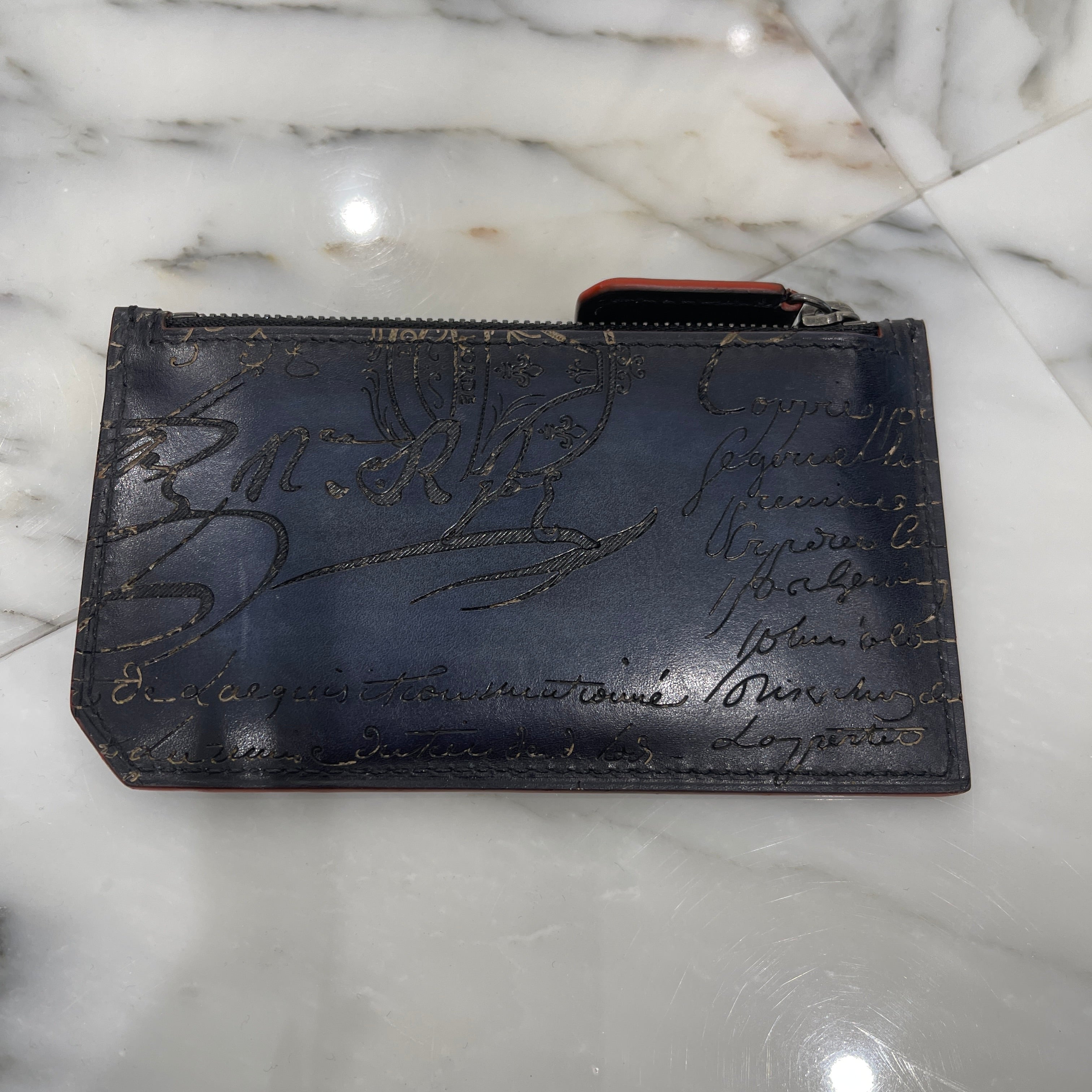 Berluti Core Maxi Scritto Design Leather Coin Card Holder ベルルッティ コアマキシ スクリットデザイン レザー コインカードホルダー