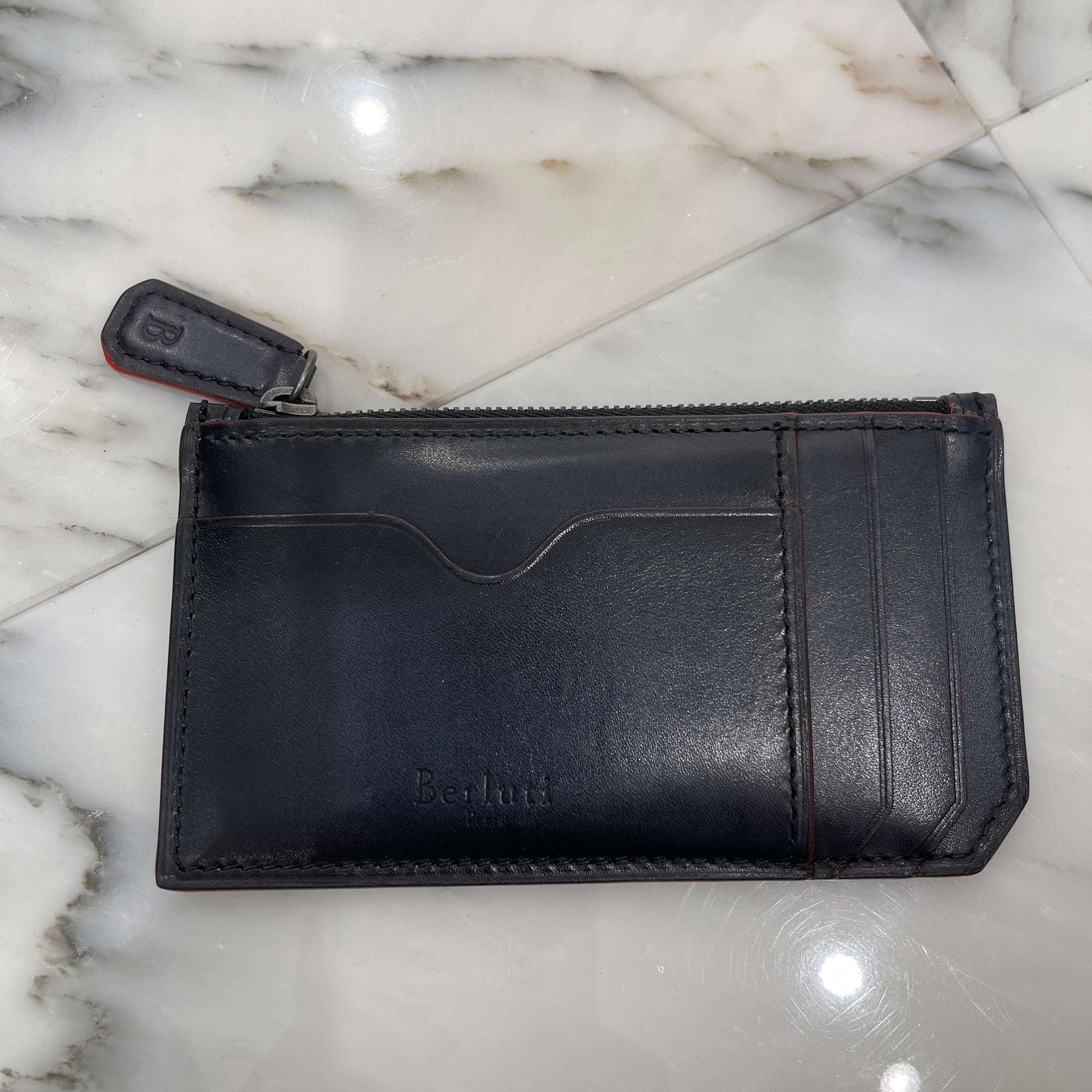 Berluti Core Maxi Scritto Design Leather Coin Card Holder ベルルッティ コアマキシ スクリットデザイン レザー コインカードホルダー