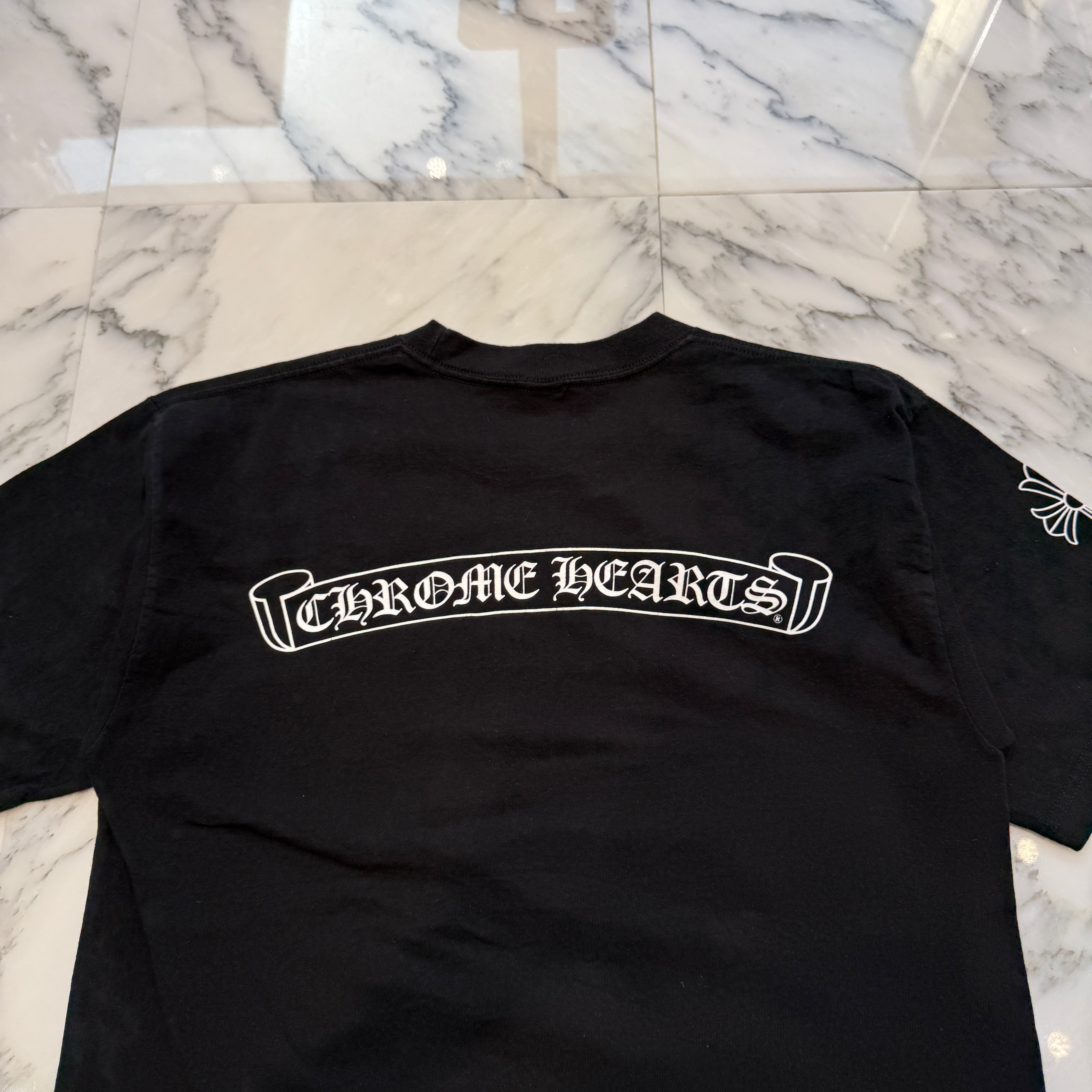 CHROME HEARTS Back Scroll Label Horseshoe Tee Size L クロムハーツ バックスクロールラベル ホースシュー Tシャツ サイズL