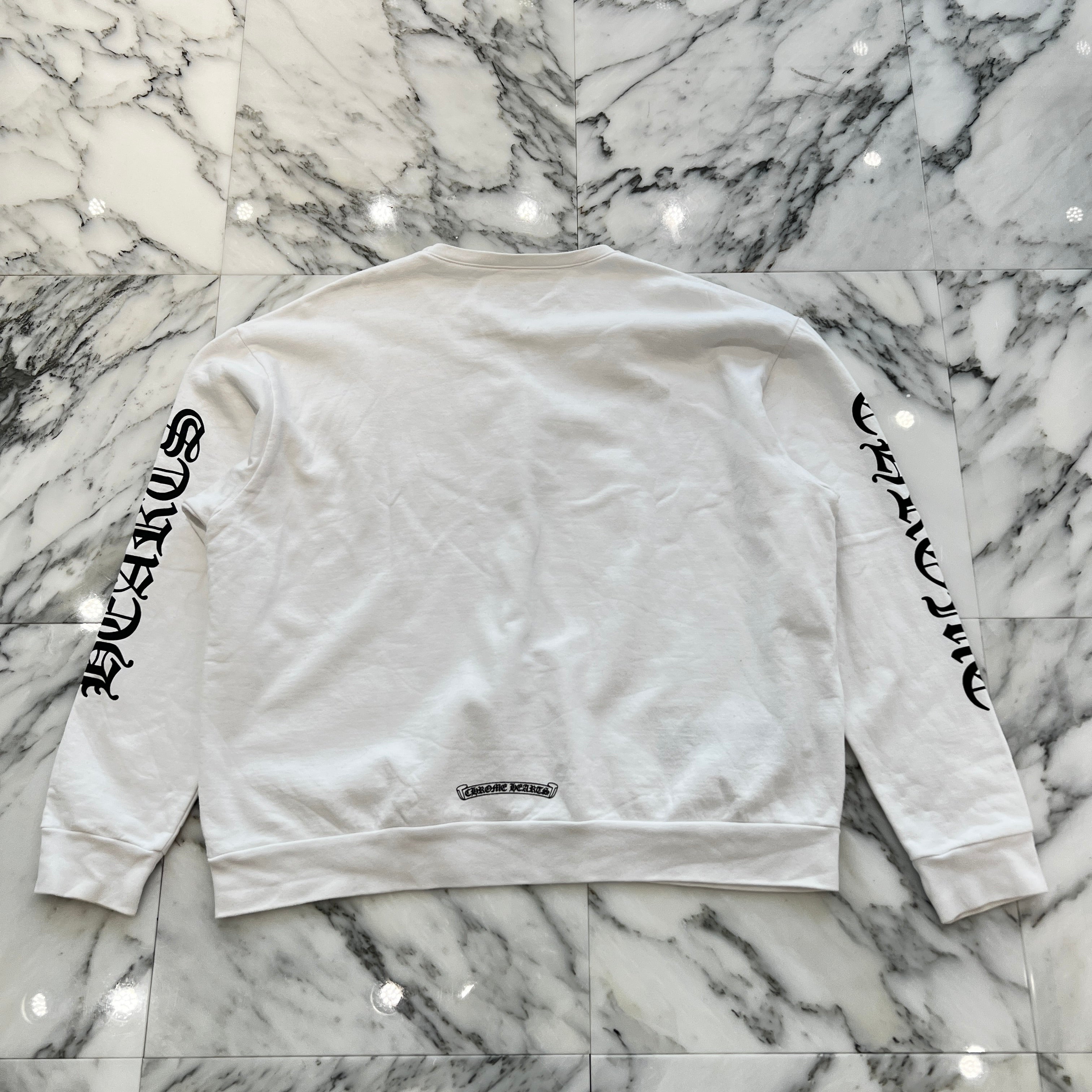 CHROME HEARTS Neck Logo Crewneck Sweatshirt Size L クロムハーツ ネックロゴ クルーネック スウェットシャツ サイズL