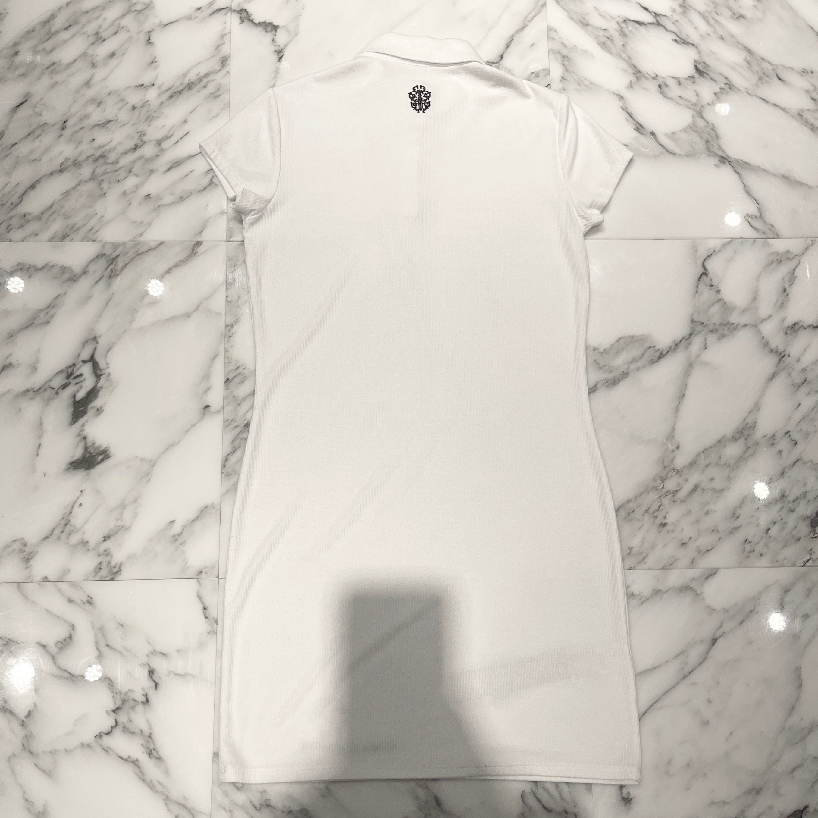 CHROME HEARTS Y NOT Vine Dagger Embroidery Polo Shirt Dress Size M クロムハーツ ワイノット ヴァインダガー刺繍 ポロシャツ ワンピース サイズM