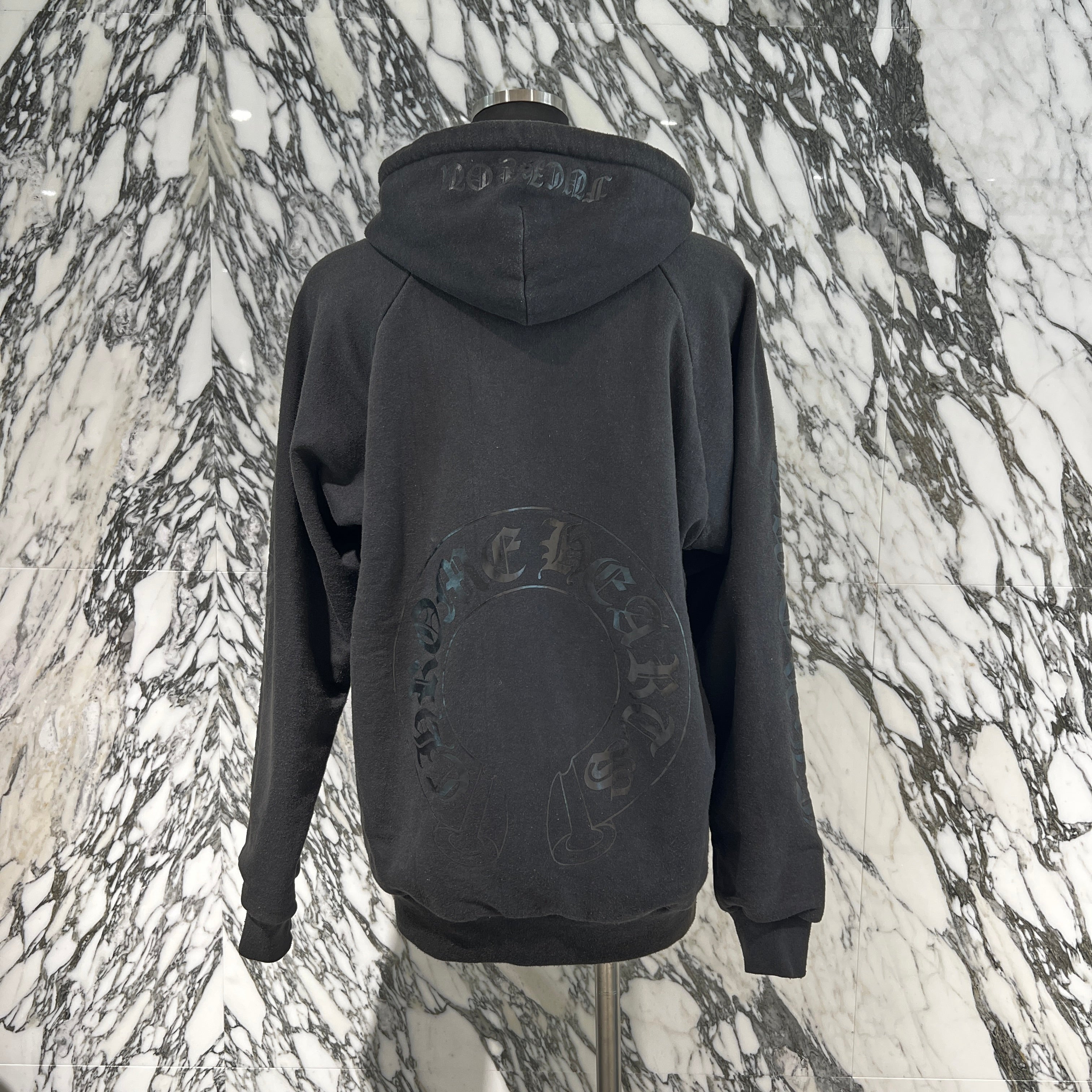 CHROME HEARTS Hooded FUCK YOU Horseshoe Zip Up Hoodie Size M クロムハーツ フーデッド ファックユー ホースシュー ジップアップフーディ サイズM