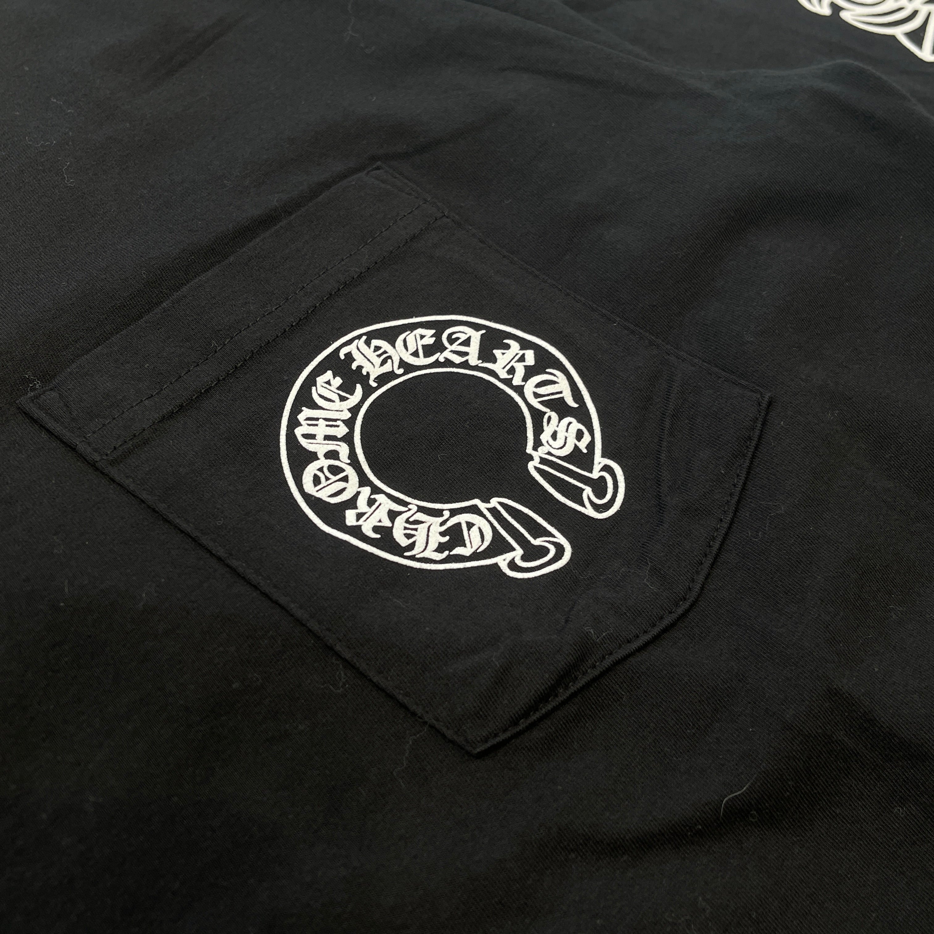 CHROME HEARTS Floral Cross Horseshoe Long Sleeve Tee Size XL クロムハーツ フローラルクロス ホースシュー ロングスリーブTシャツ サイズXL