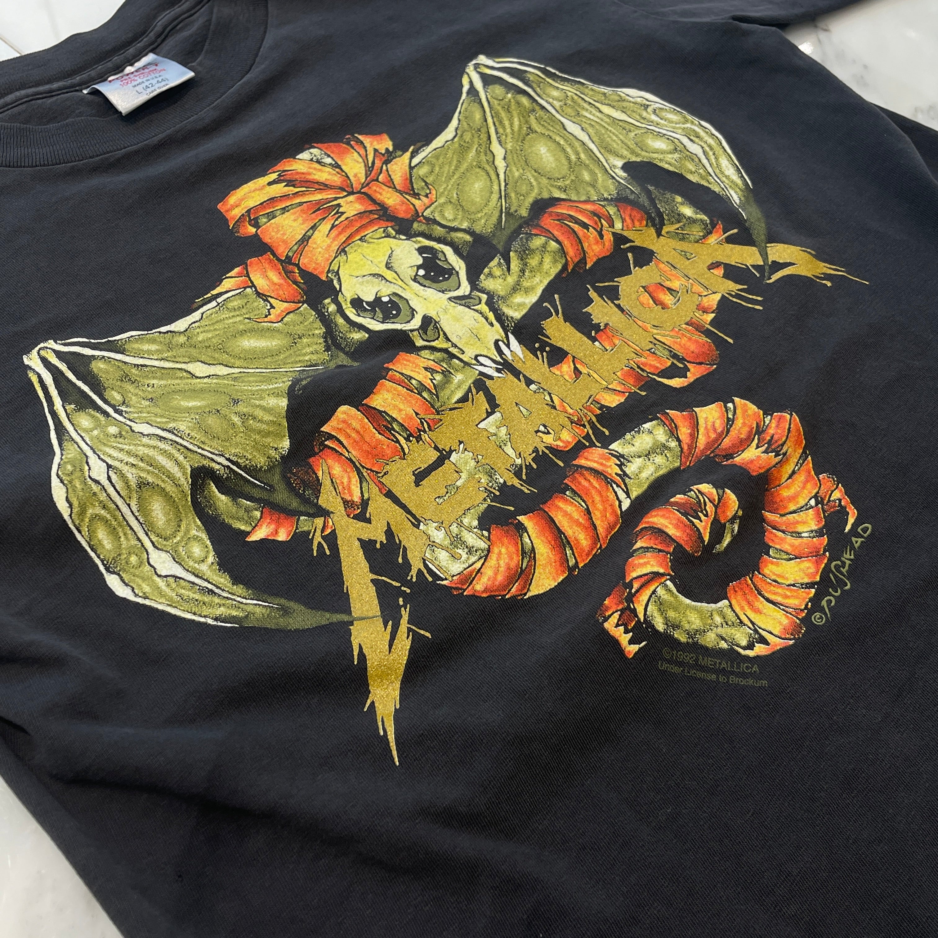 Vintage 90's METALLICA "Wherever I May Roam" Pushead 1992 S/S Tee Size L 90's メタリカ "ウェアエヴァー アイ メイ ロウム" パスヘッド 1992 Tシャツ サイズL