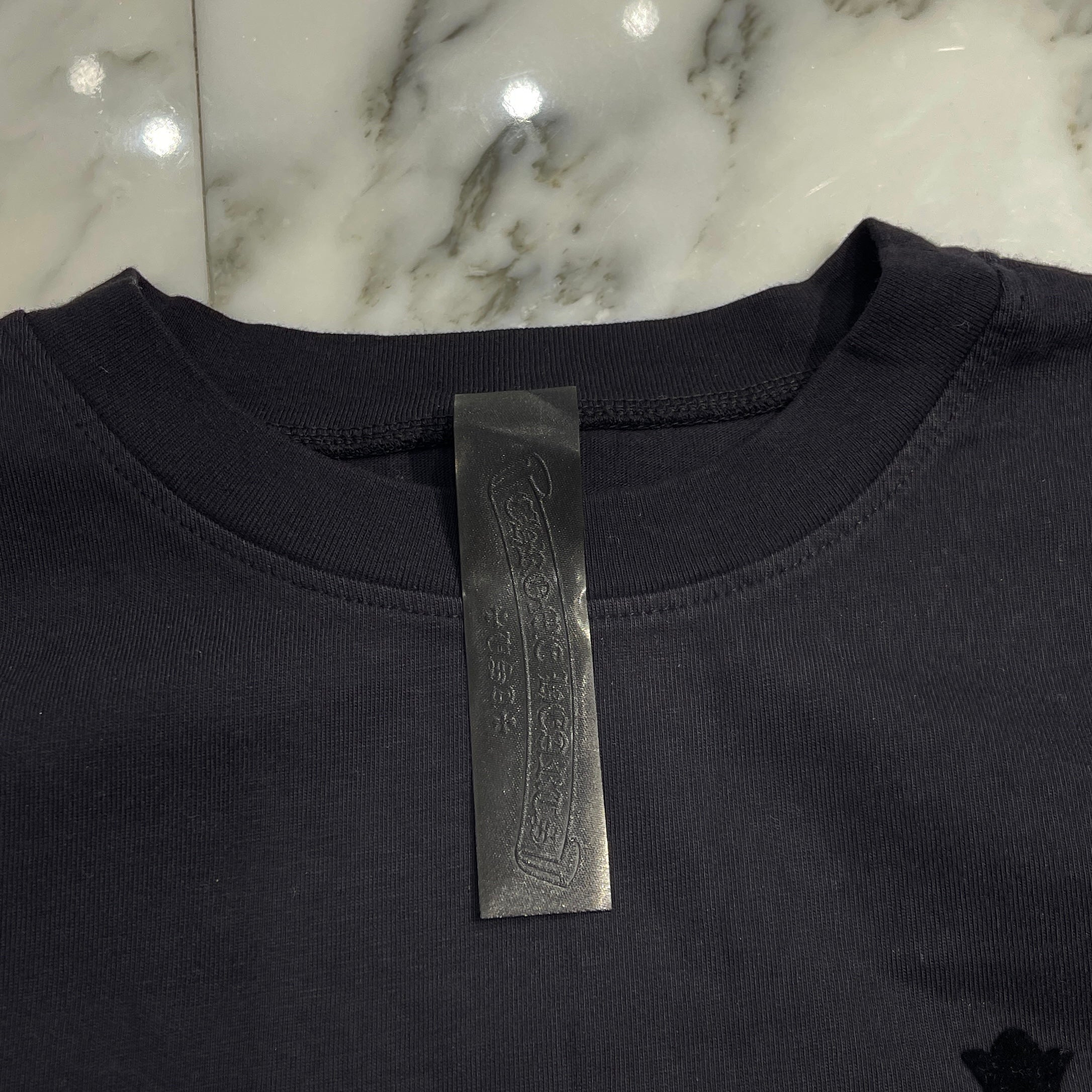 CHROME HEARTS Y NOT King Taco 3 Cemetery Cross Flock Print Long Sleeve Tee Size M クロムハーツ ワイノット キングタコ 3セメタリークロス フロッキーパッチ プリント ロングスリーブTシャツ サイズM