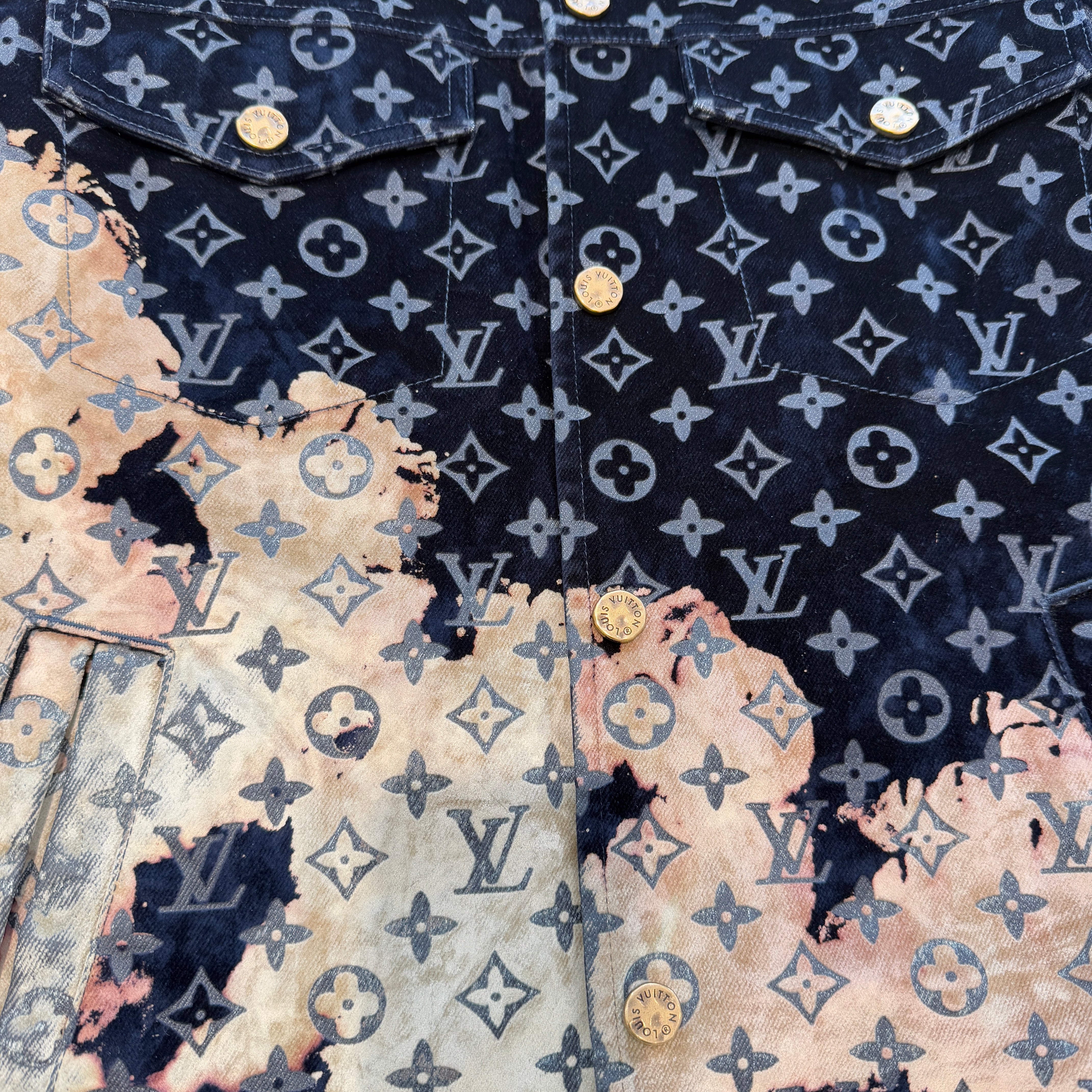 LOUIS VUITTON 2024SS Monogram Denim Jacket 1AF758 Size 48 ルイヴィトン モノグラム デニムジャケット サイズ48