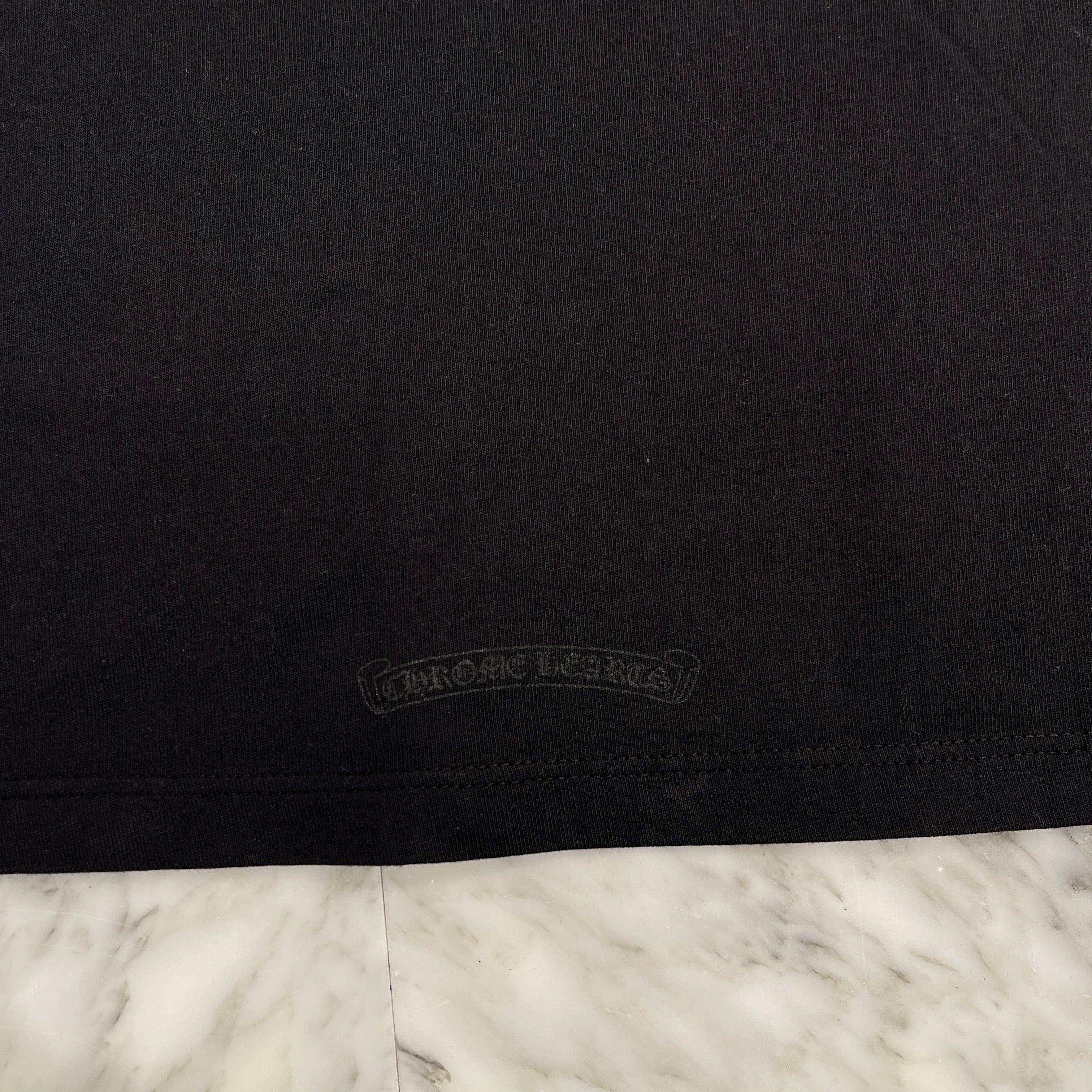 CHROME HEARTS Y NOT King Taco 3 Cemetery Cross Flock Print Long Sleeve Tee Size M クロムハーツ ワイノット キングタコ 3セメタリークロス フロッキーパッチ プリント ロングスリーブTシャツ サイズM