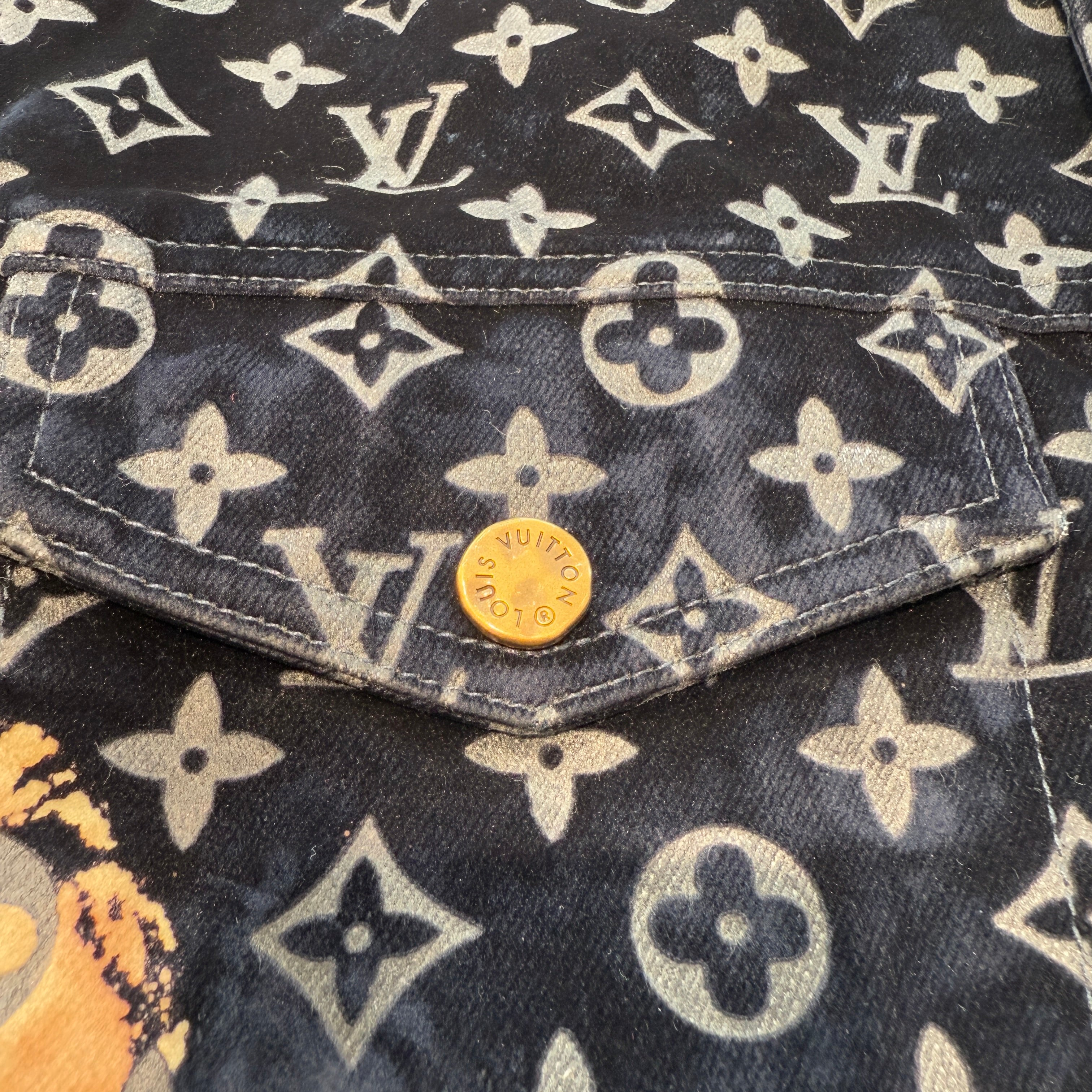 LOUIS VUITTON 2024SS Monogram Denim Jacket 1AF758 Size 48 ルイヴィトン モノグラム デニムジャケット サイズ48