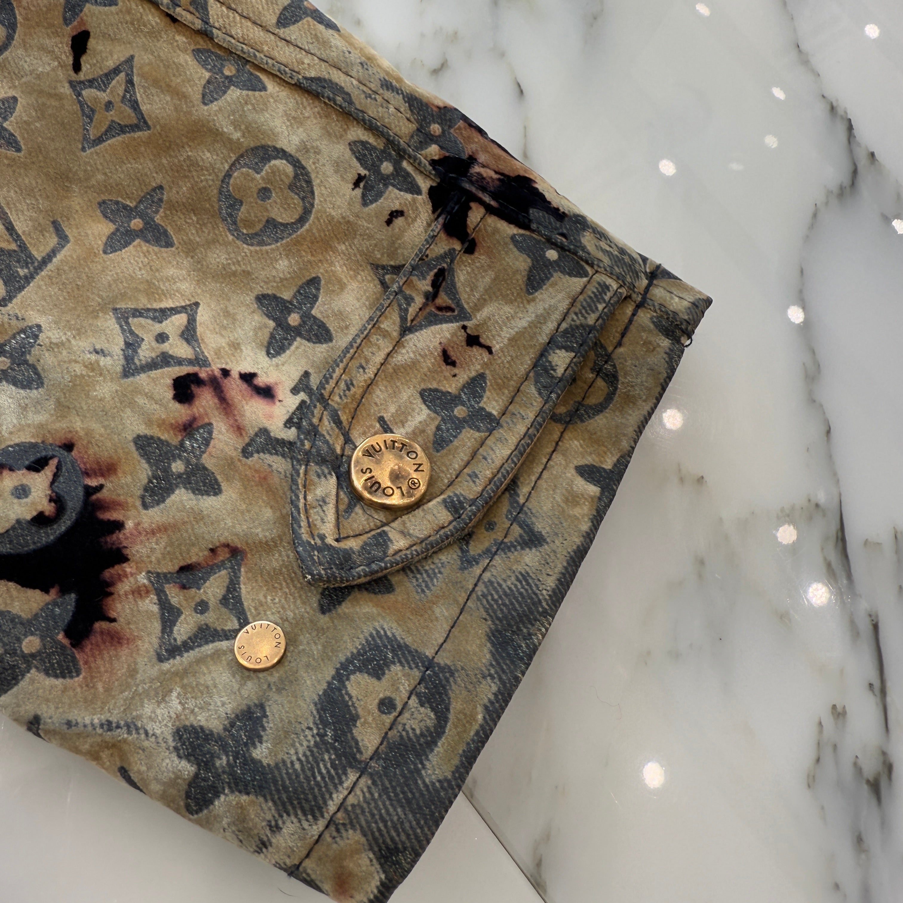 LOUIS VUITTON 2024SS Monogram Denim Jacket 1AF758 Size 48 ルイヴィトン モノグラム デニムジャケット サイズ48