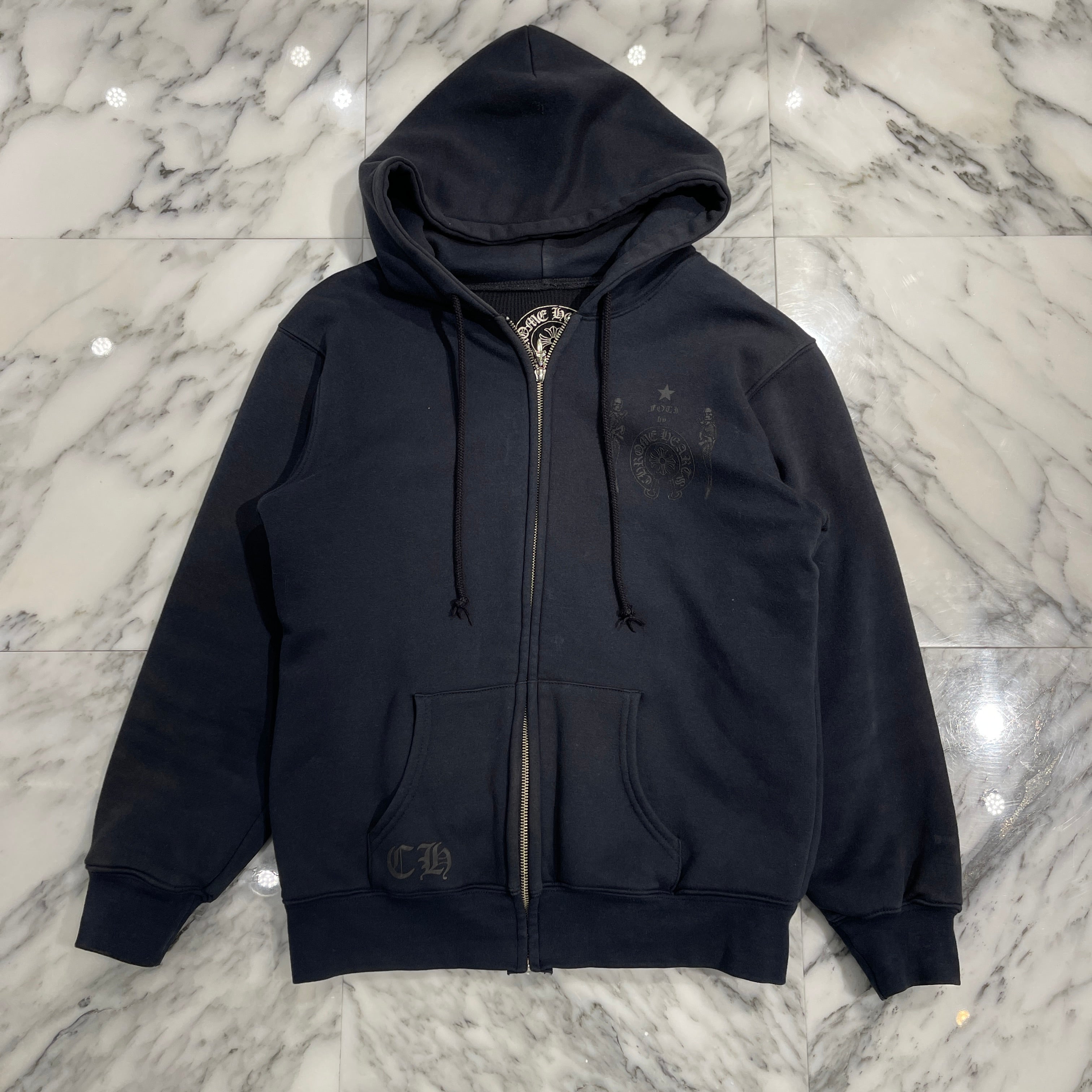 CHROME HEARTS Joe Foti Skull Zip Up Hoodie Size M クロムハーツ ジョーフォティ スカル ジップアップフーディーサイズM