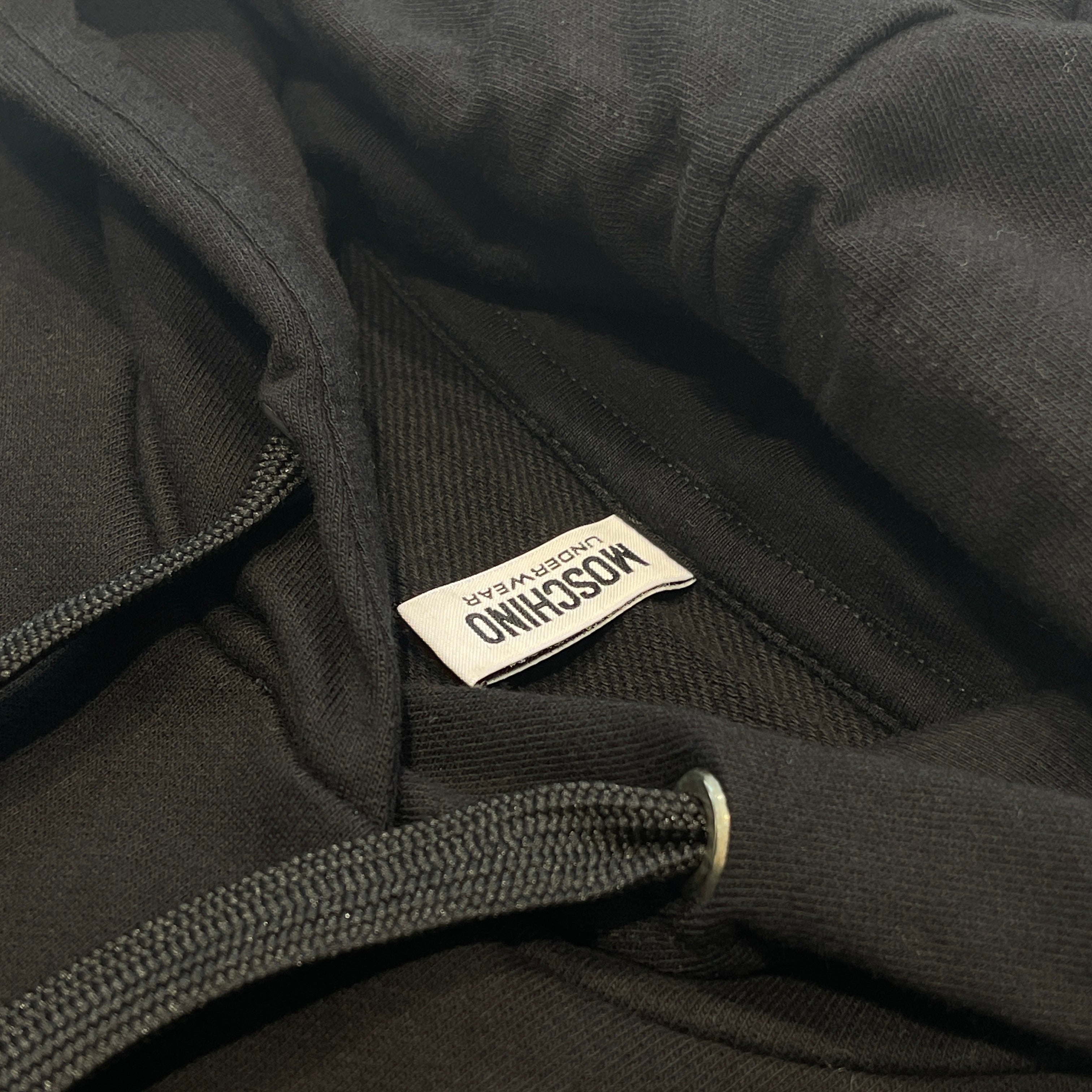 MOSCHINO UNDERWEAR Taped Detail Pullover Hoodie Size Size S モスキーノ アンダーウェア テープディティール プルオーバーフーディ サイズS