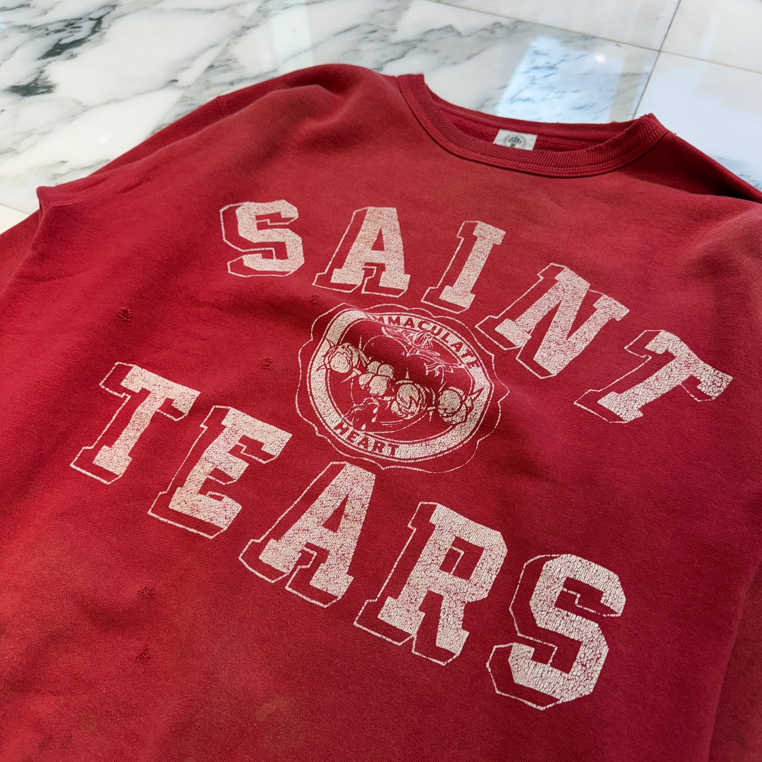 SAINT Mxxxxxx × DENIM TEARS 2021SS "SAINT TEARS" Print Sweat Shirt SM-S21-0000-050 Size L セントマイケル×デニムティアーズ "セント・ティアーズ" プリント スウェットシャツ サイズL