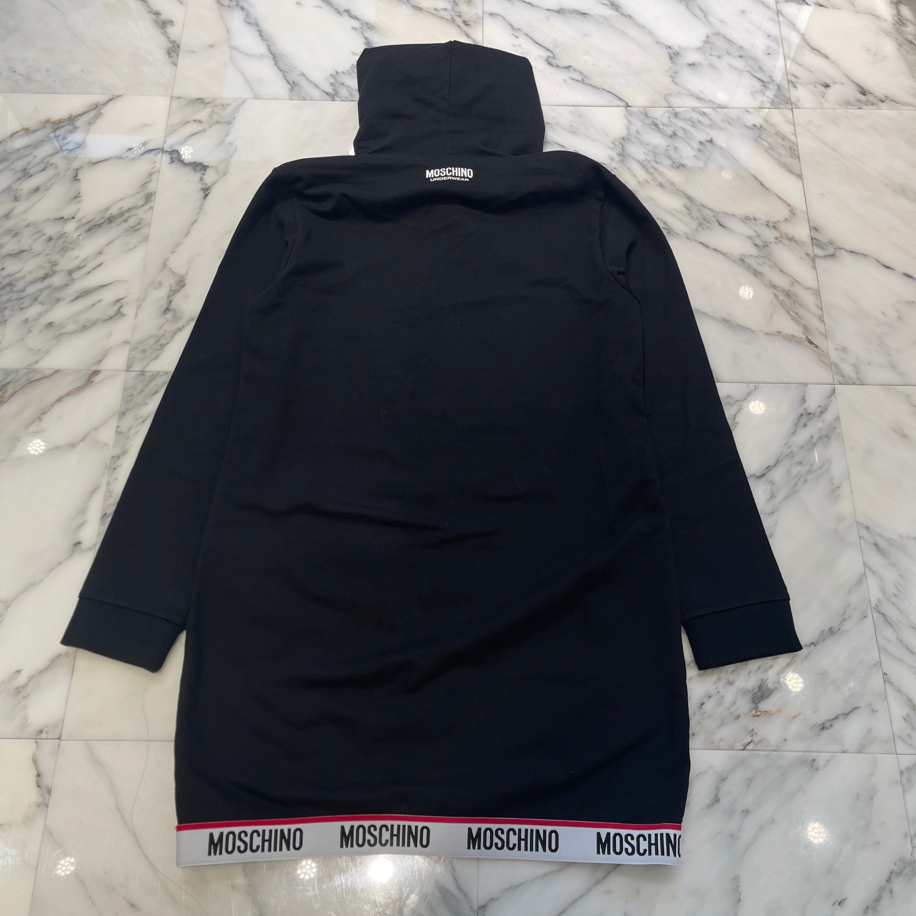 MOSCHINO UNDERWEAR Taped Detail Pullover Hoodie Size Size S モスキーノ アンダーウェア テープディティール プルオーバーフーディ サイズS