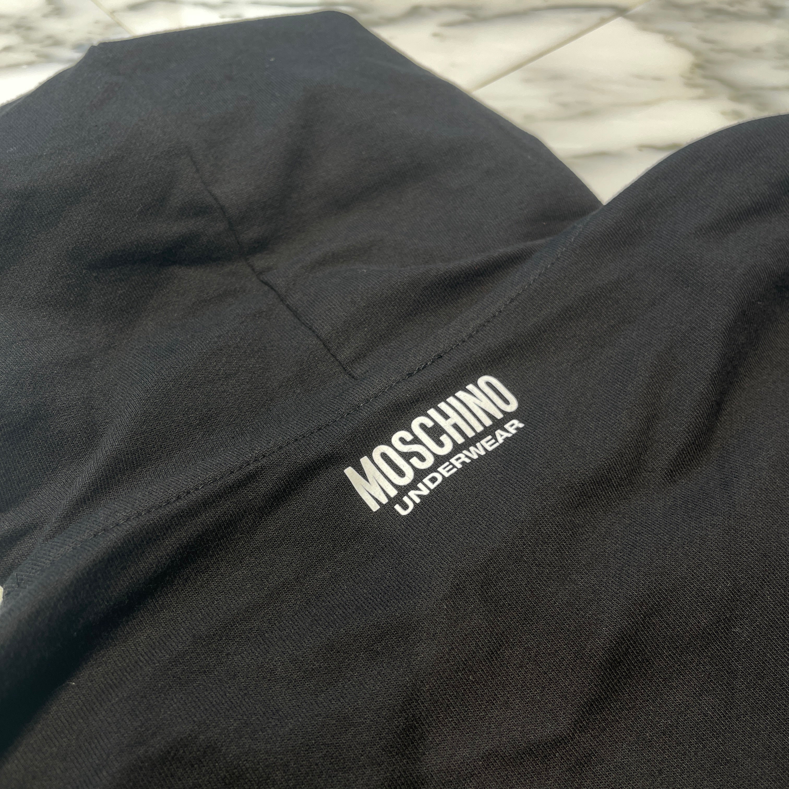 MOSCHINO UNDERWEAR Taped Detail Pullover Hoodie Size Size S モスキーノ アンダーウェア テープディティール プルオーバーフーディ サイズS